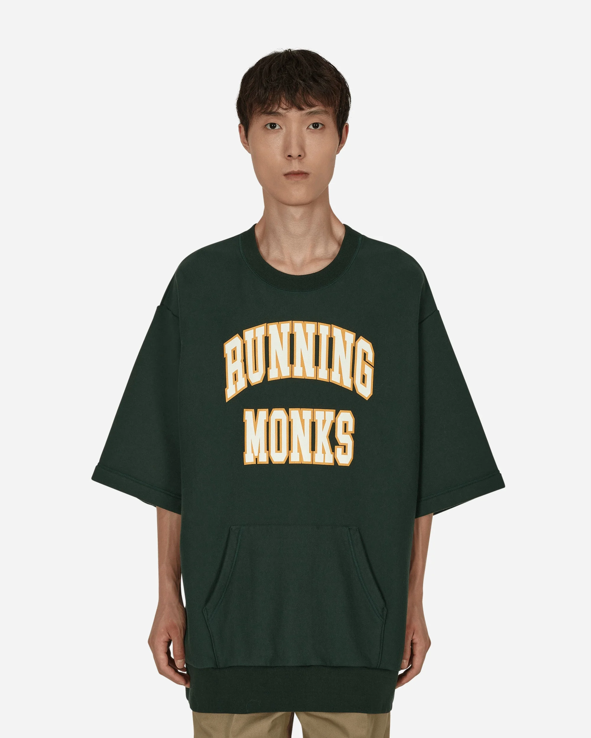 Running Monks Crewneck Sweatshirt Green - 1