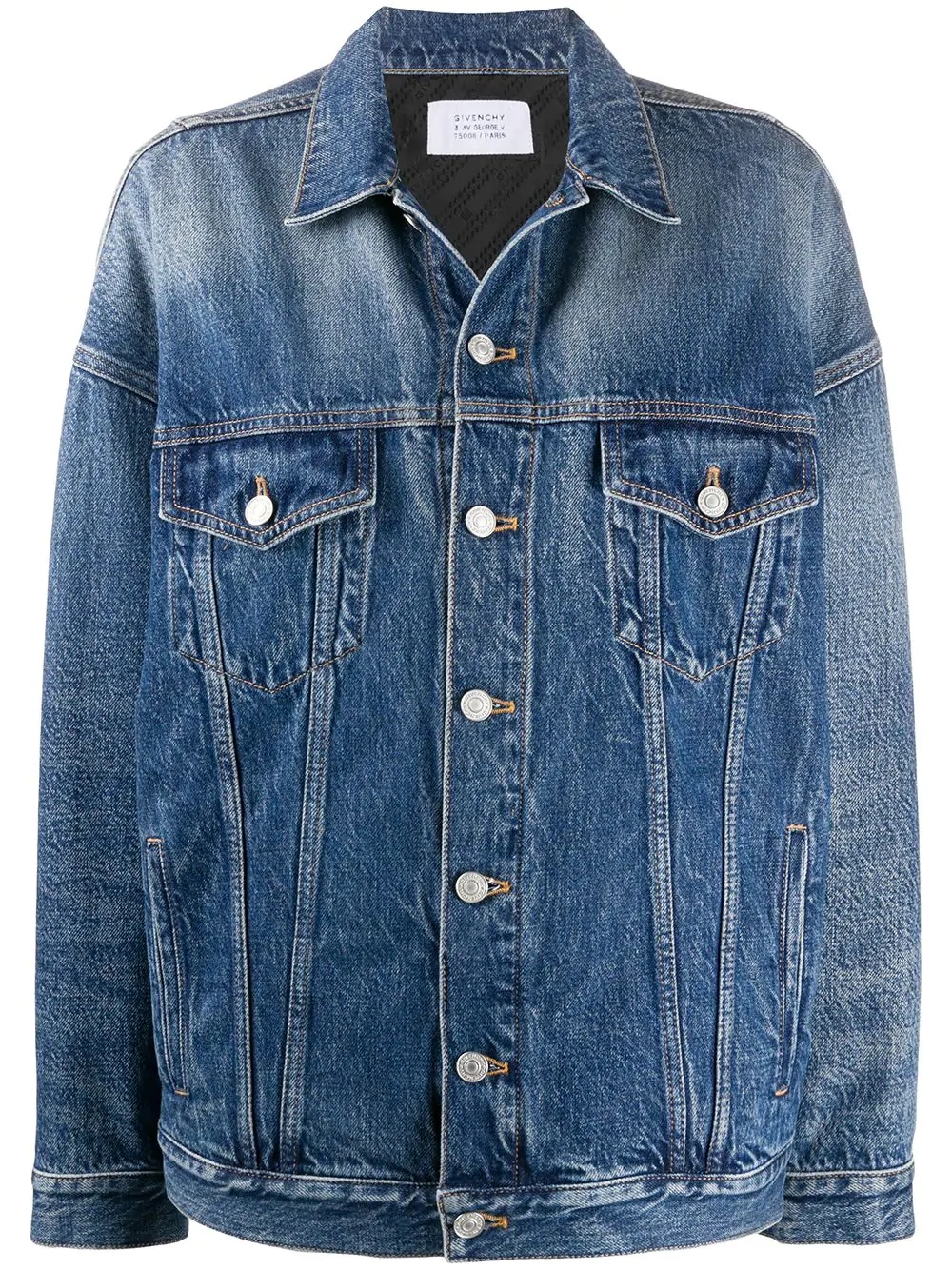 oversized buttoned denim jacket - 1