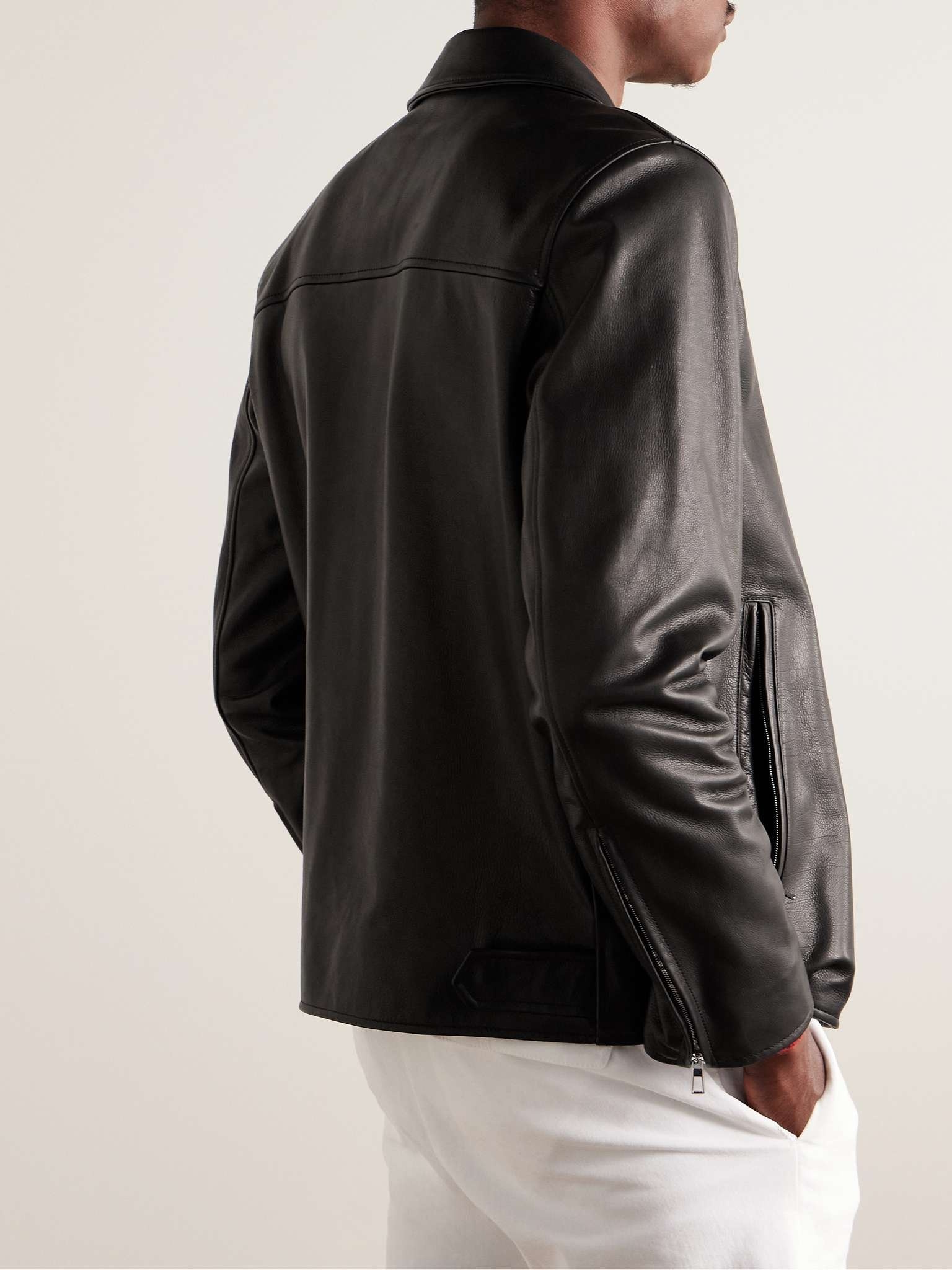 Full-Grain Leather Blouson Jacket - 4