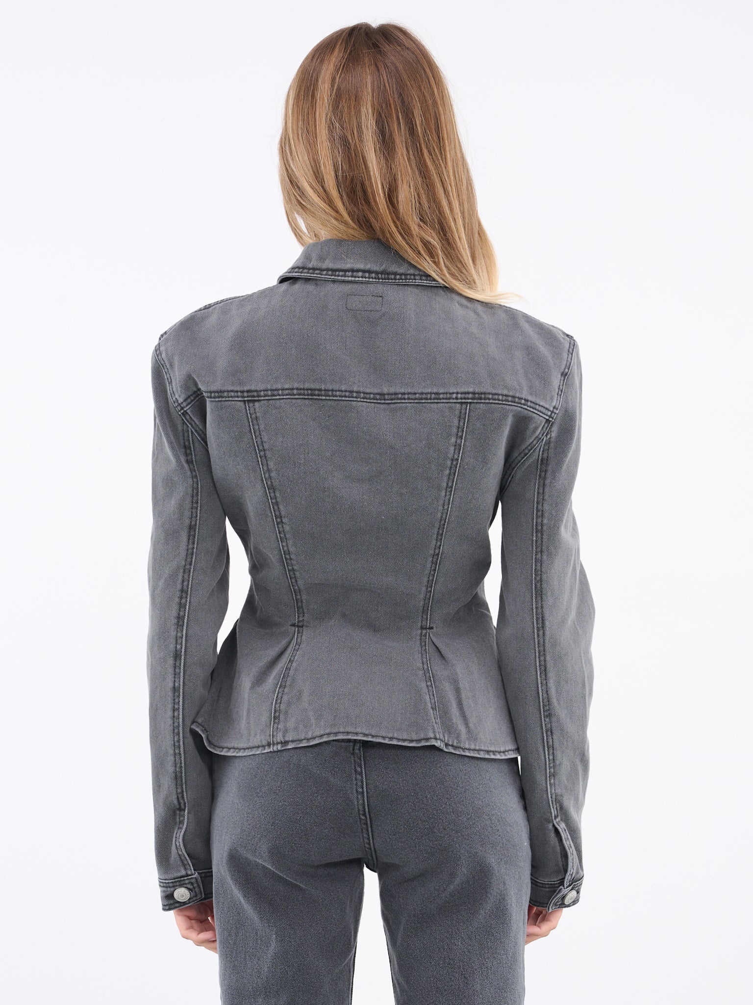 Denim Peplum Jacket - 3
