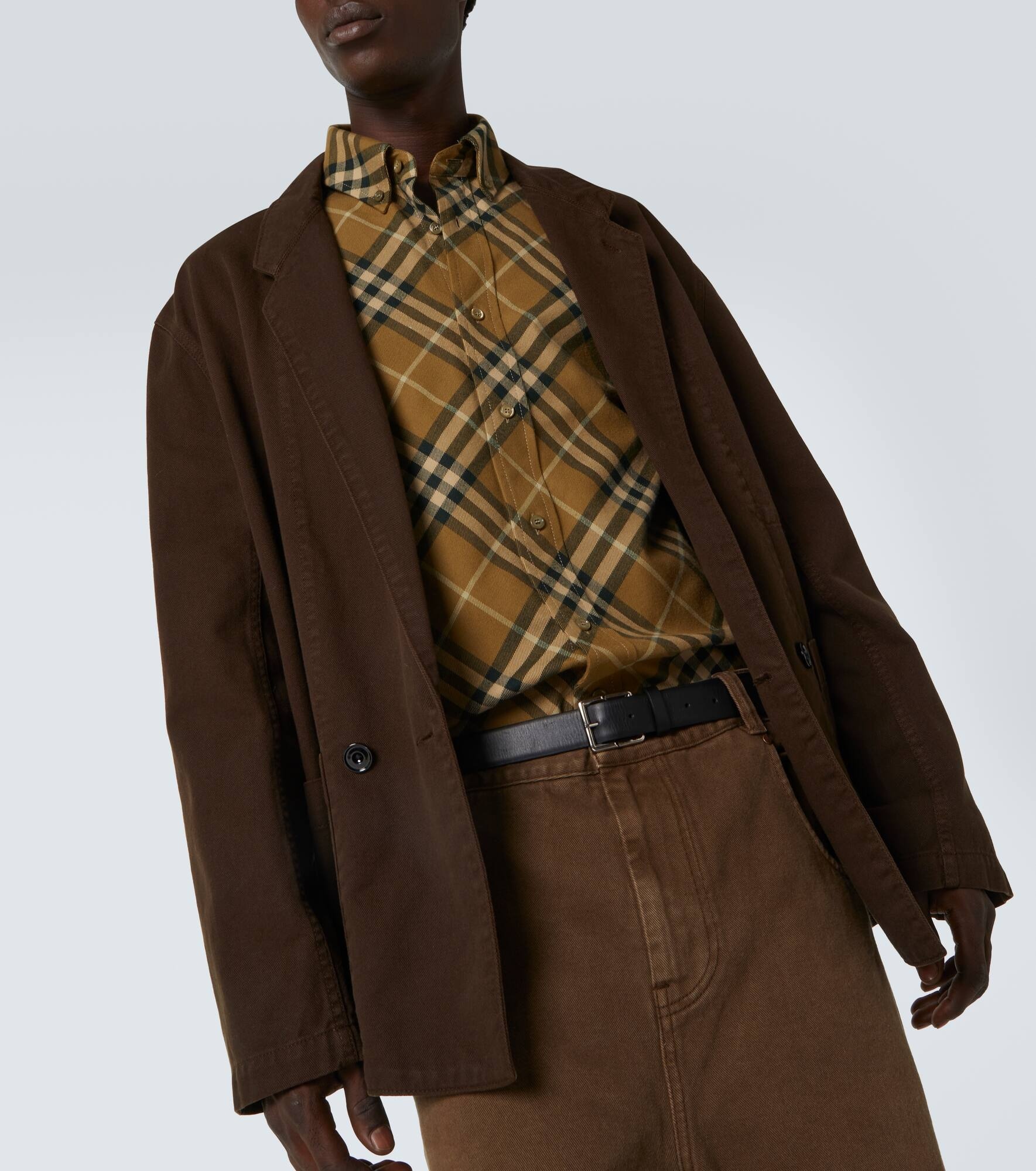 Burberry Check cotton twill T-shirt - 5