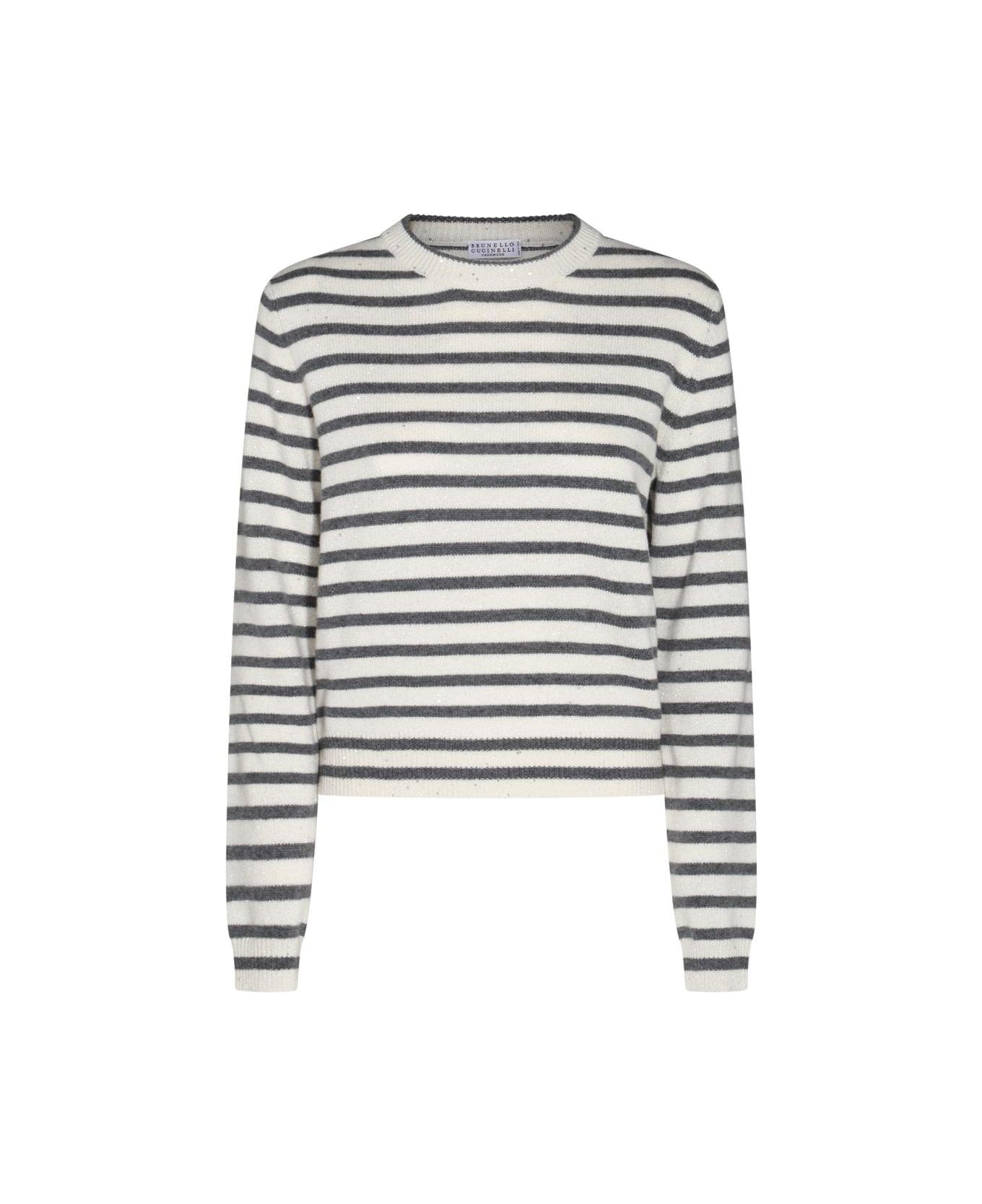 Striped Crewneck Sweater - 1