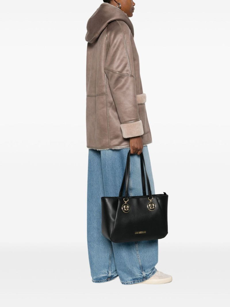 Moschino logo-plaque tote bag outlook