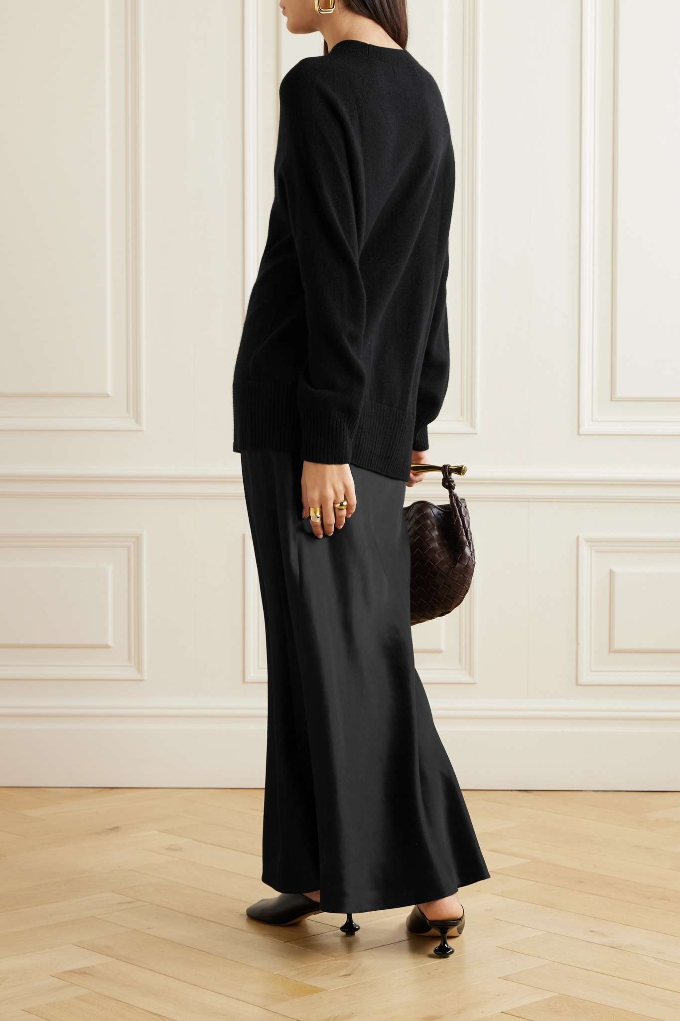 Monument cashmere and silk-satin maxi dress - 3