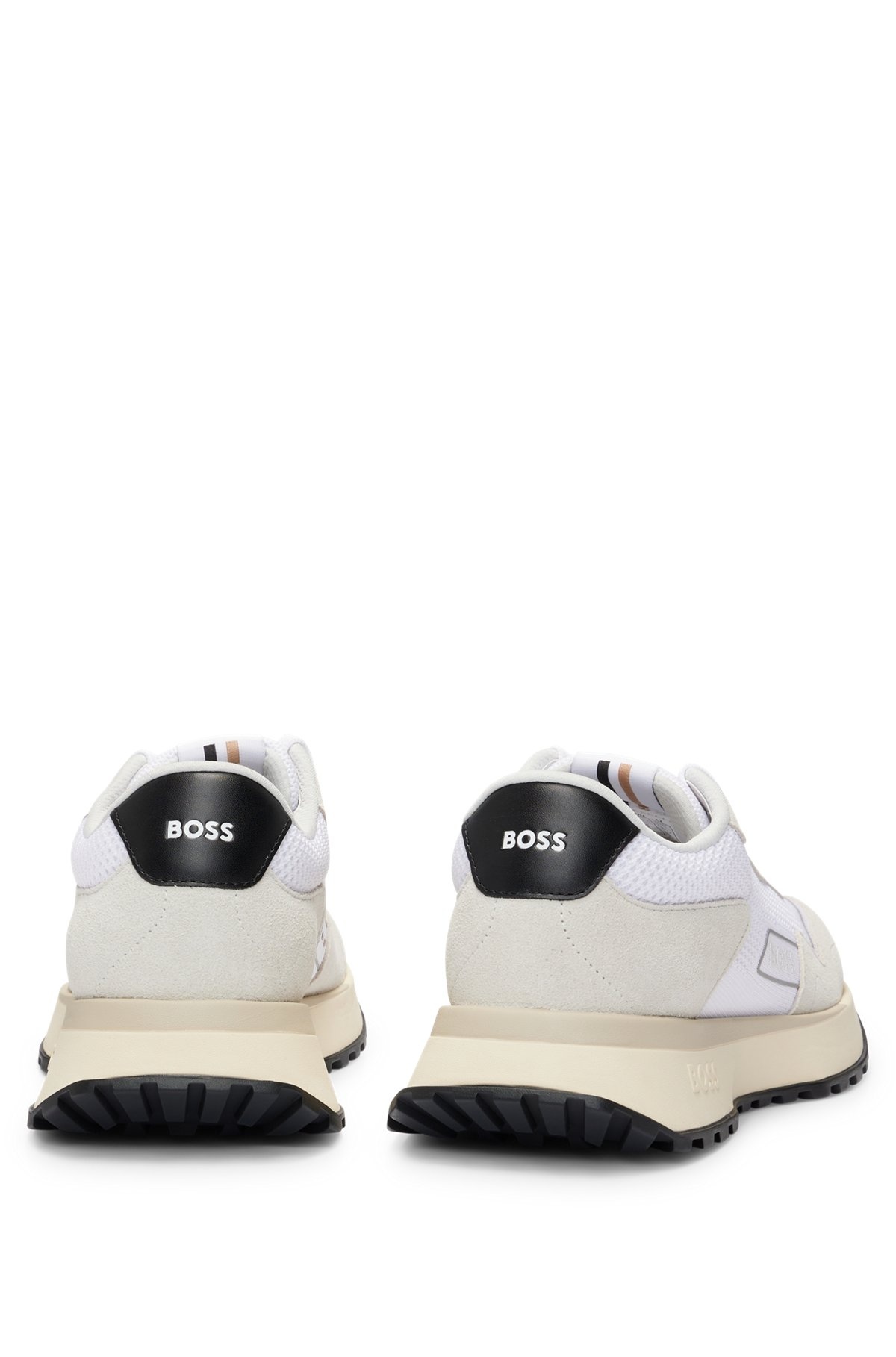 MIXED-MATERIAL TRAINERS WITH SUEDE AND FAUX LEATHER - 5
