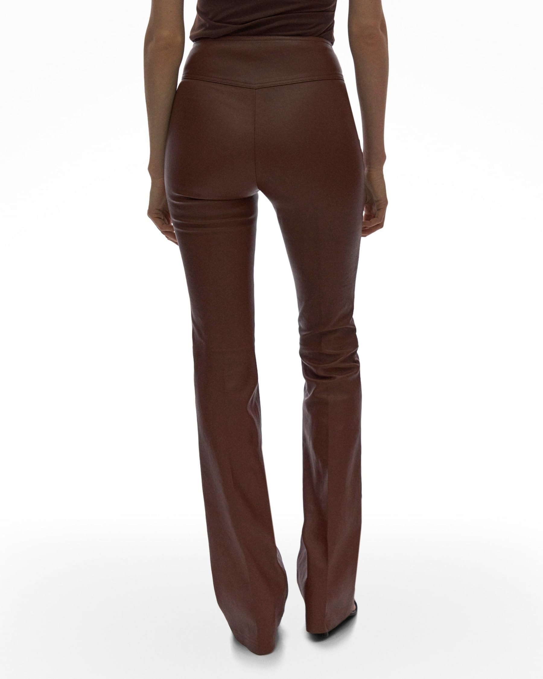 LEATHER BOOTCUT PANT - 4