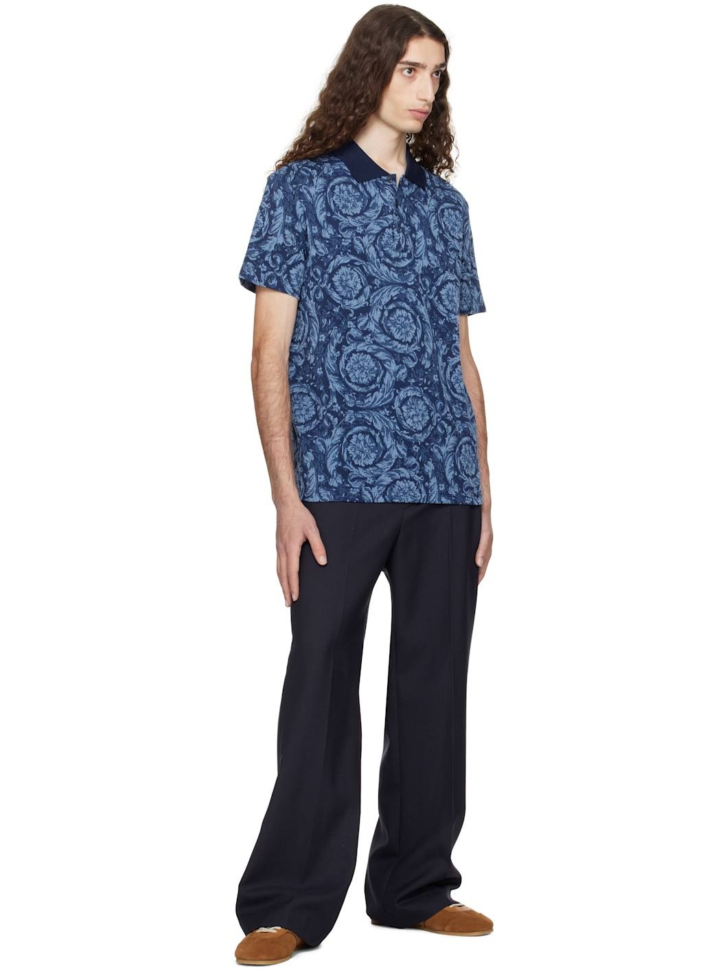 Blue Barocco Polo - 4
