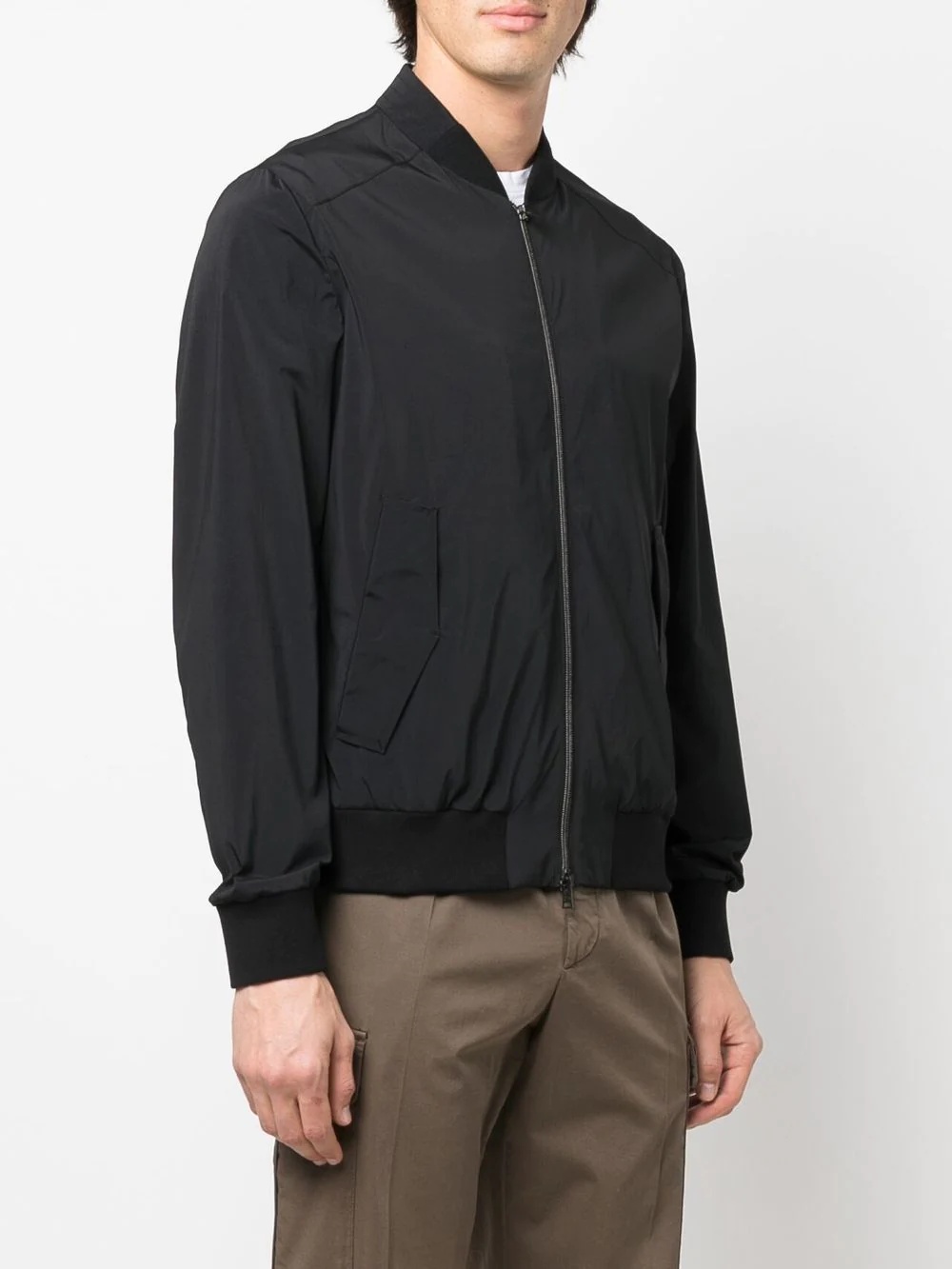 zipped-up bomber jacket - 3