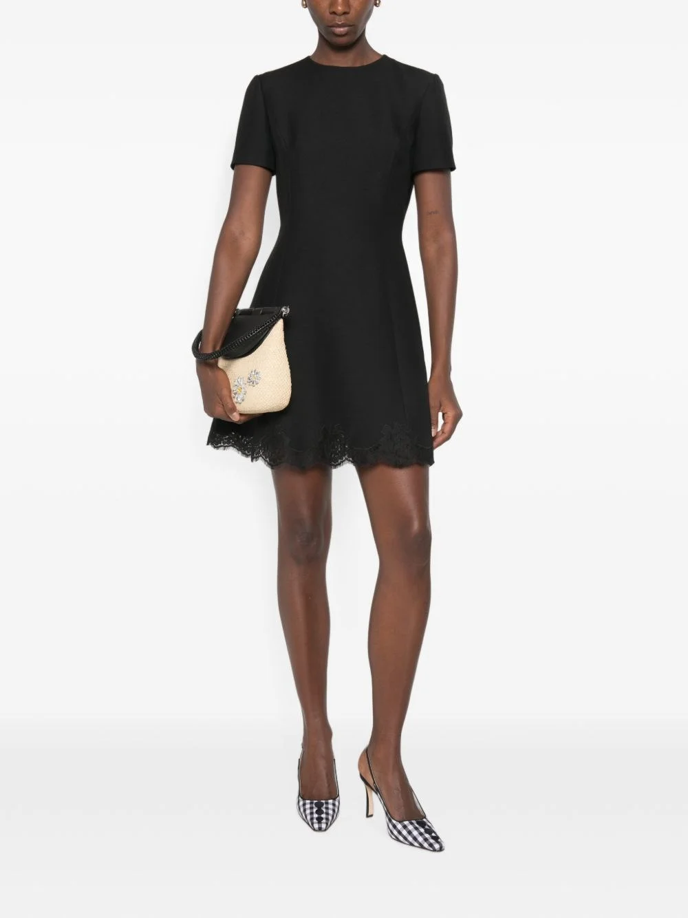 Wool and silk blend mini dress - 1