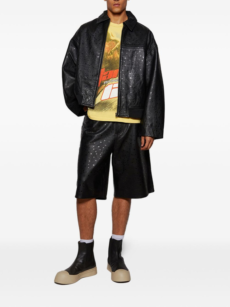 NAHMIAS star-motif leather bomber jacket outlook