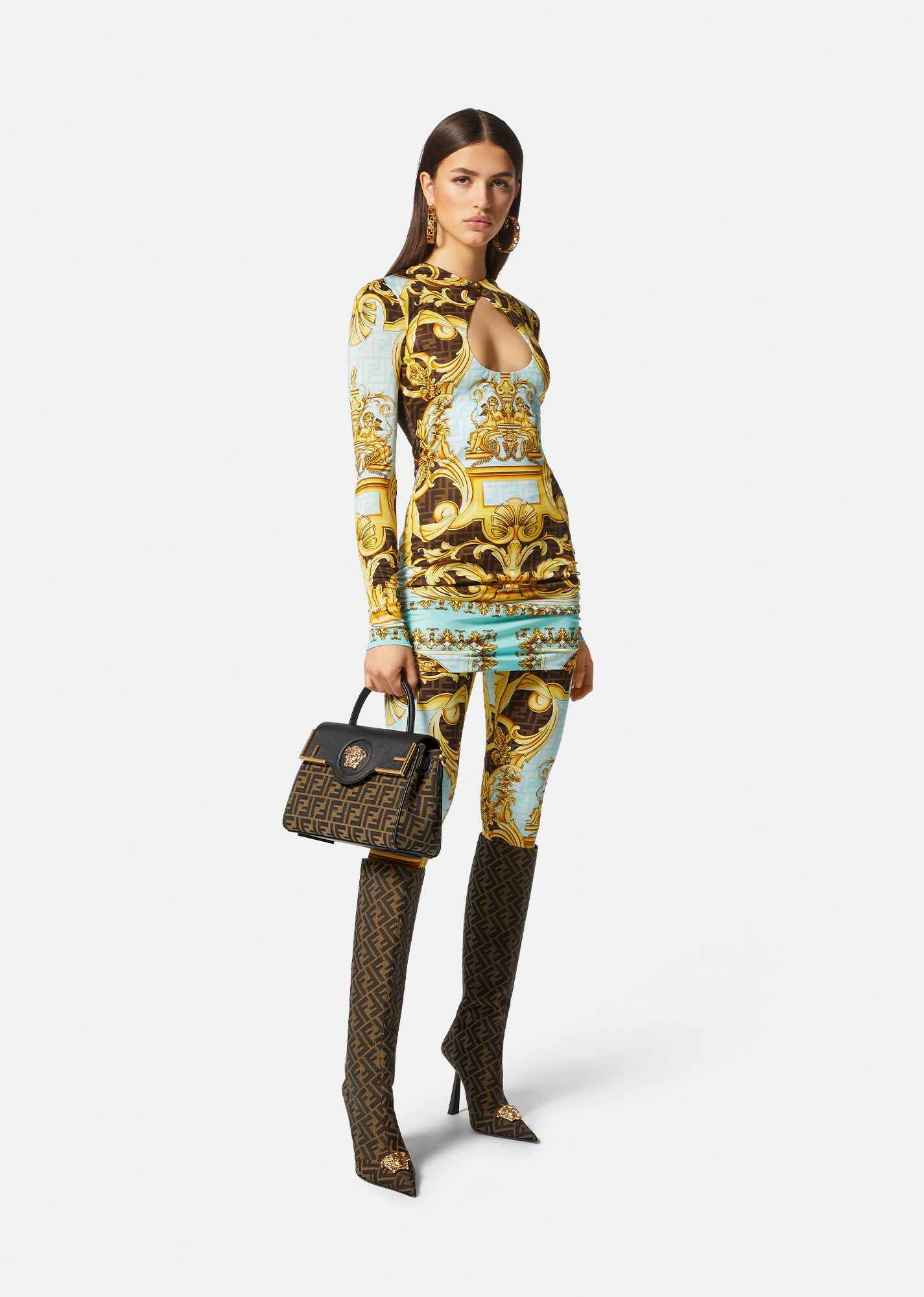 Fendace Gold Baroque Leggins - 2