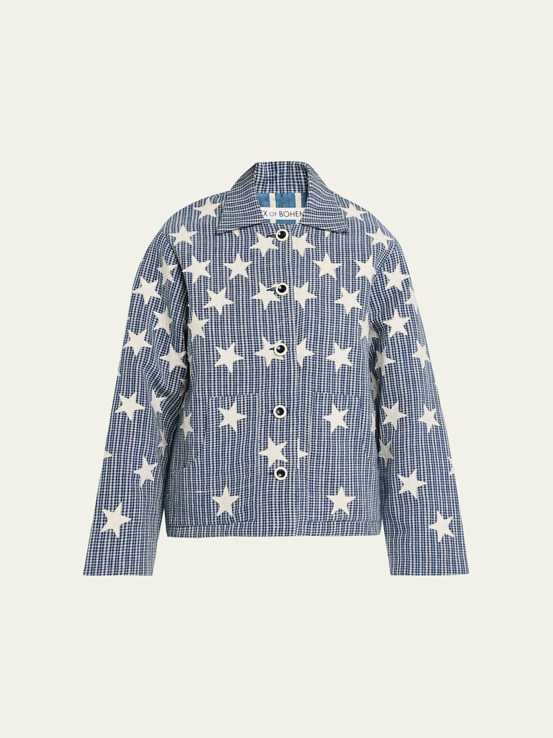 Western Plaid Star Embroidered Jacket 1