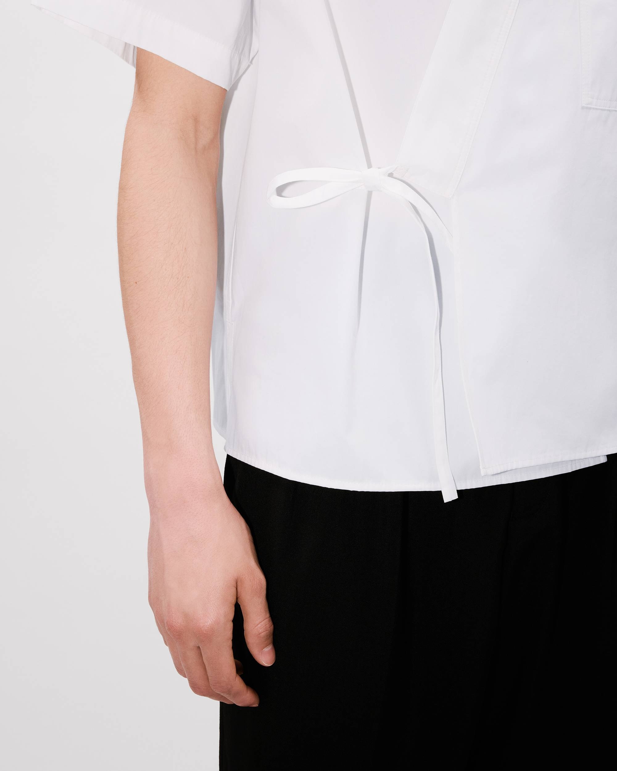 'KENZO Elephant Logo' kimono short sleeve shirt in cotton poplin - 7