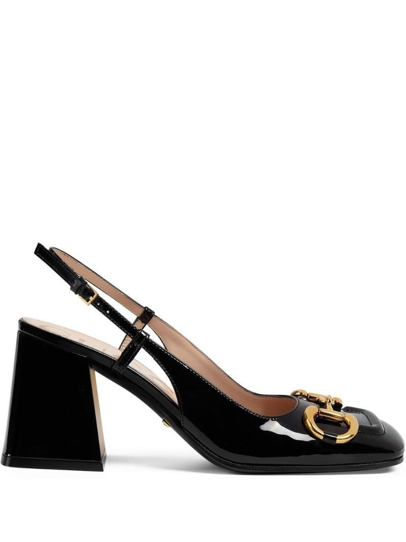 Horsebit-buckle slingback pumps - 1
