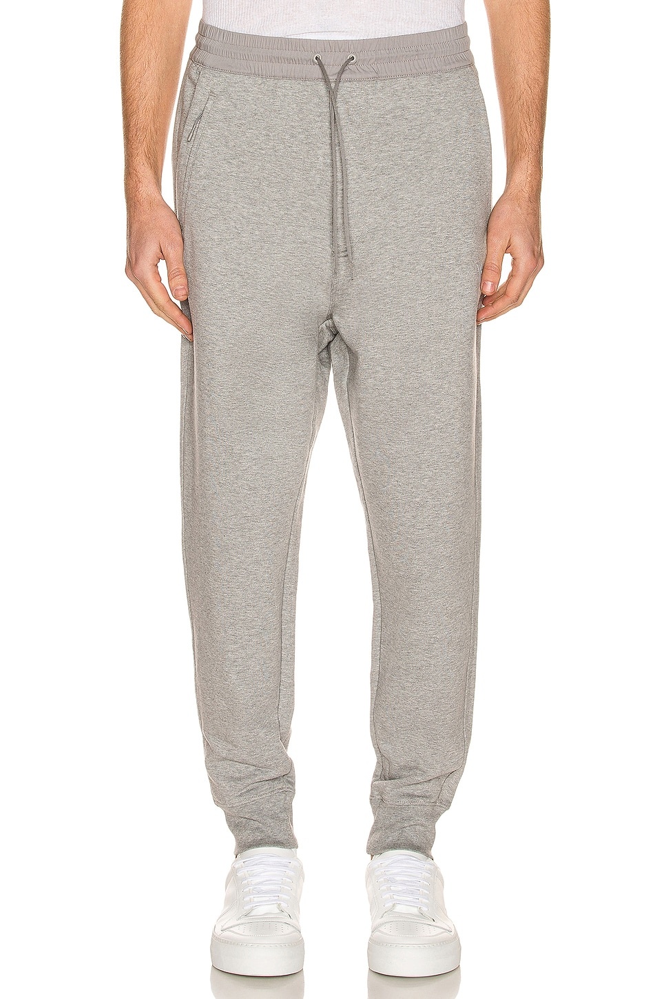 Classic Terry Cuffed Pants in Medium Grey Heather - 3