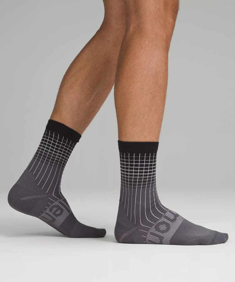 lululemon Men's Power Stride Crew Socks *Reflective outlook
