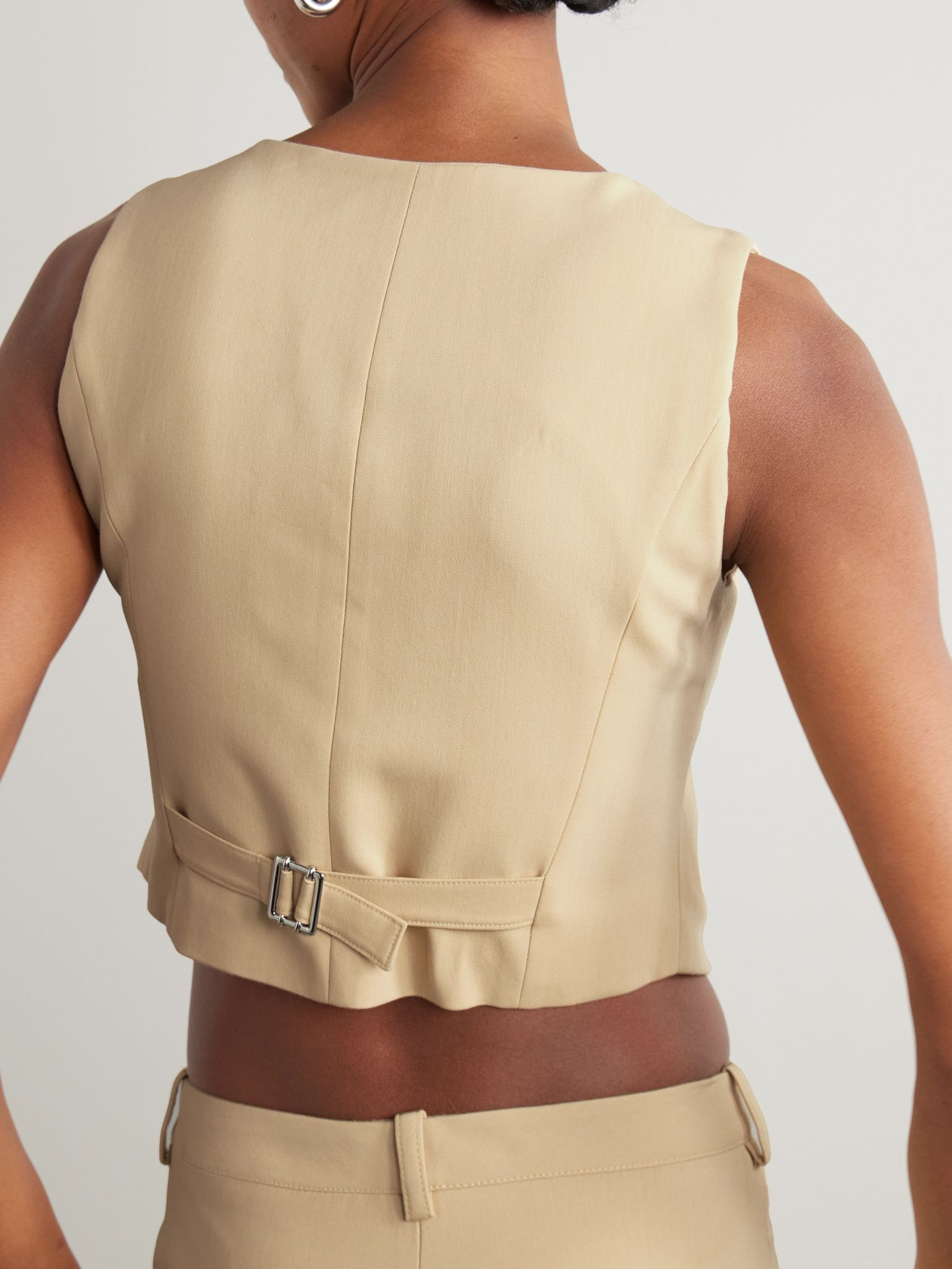 Roma woven vest Beige - 3