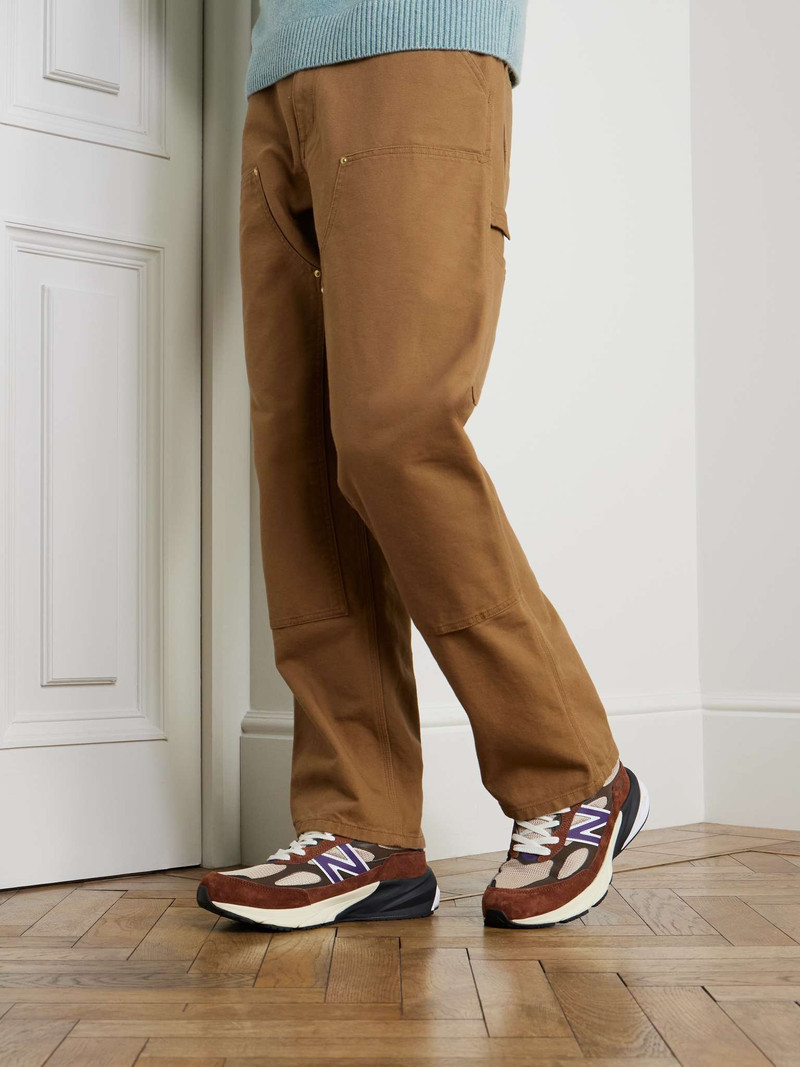New Balance 990v6 Leather-Trimmed Suede and Mesh Sneakers outlook