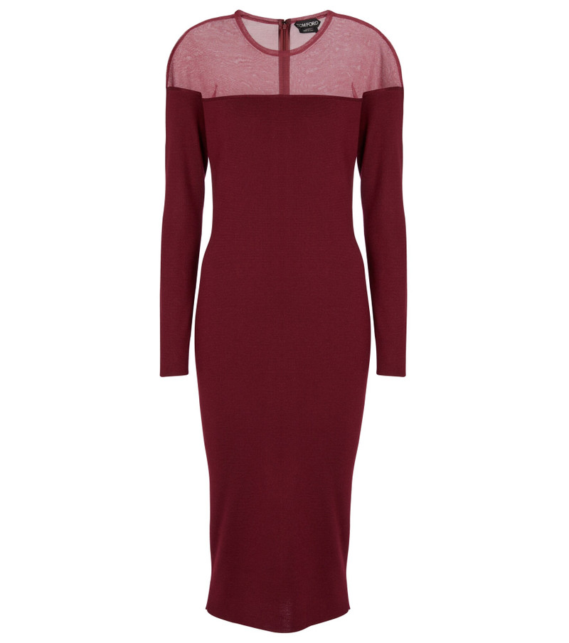 Cashmere and silk midi dress 1
