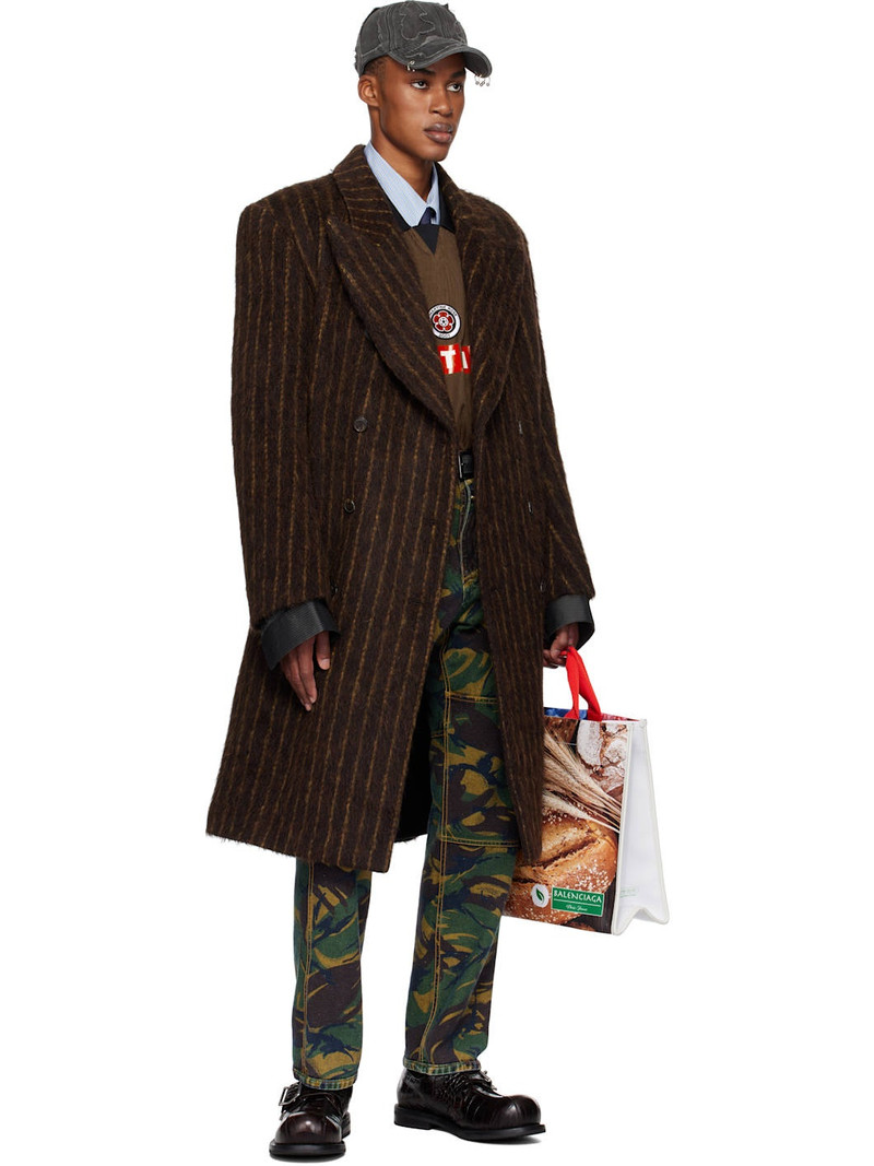 Martine Rose Brown Double Breasted Shirt Coat outlook