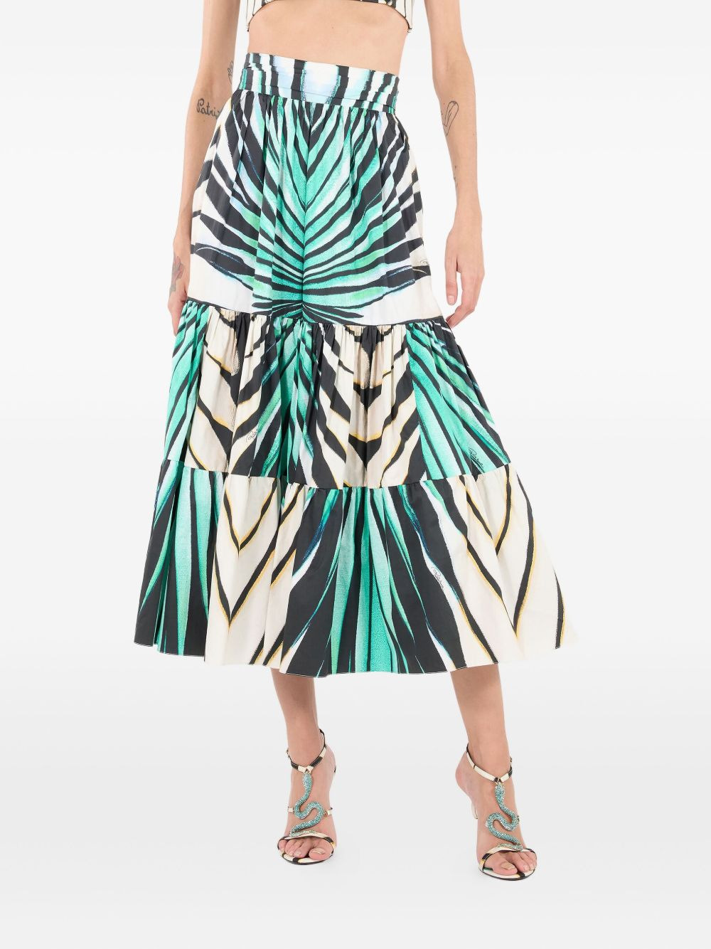 printed tiered skirt - 3