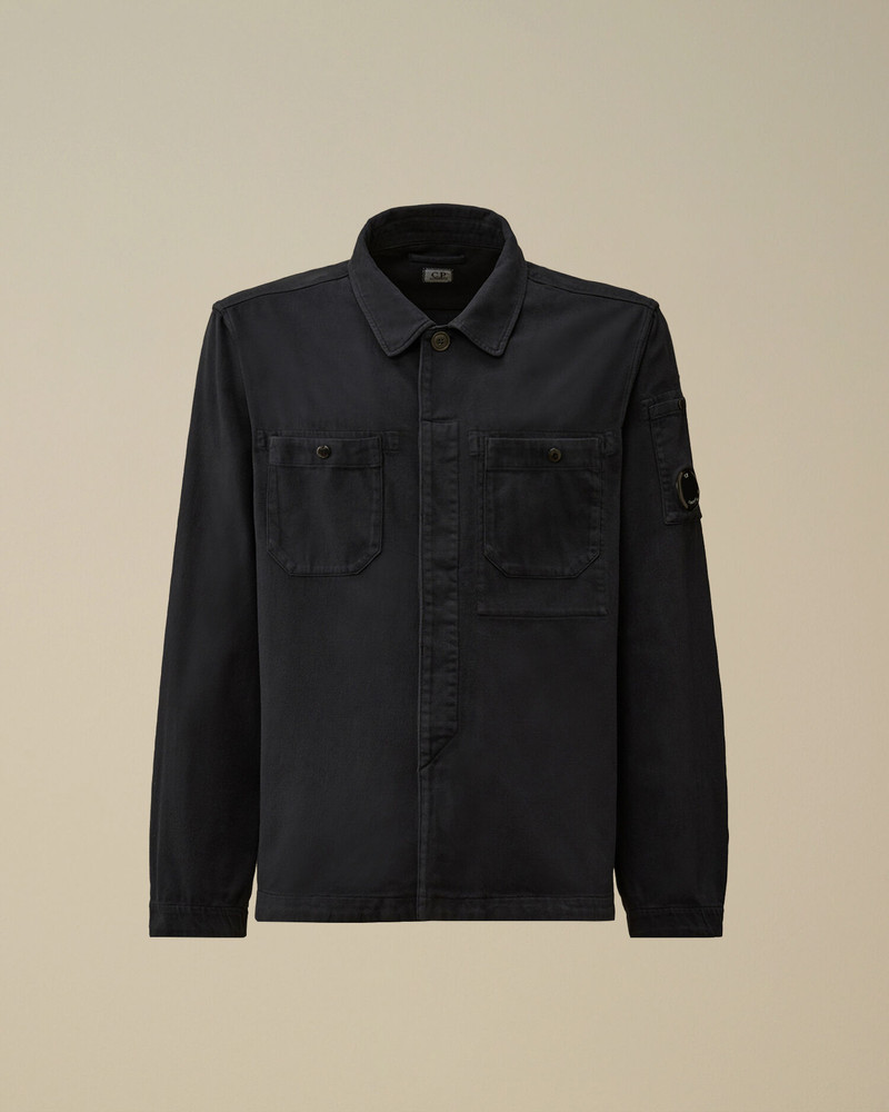 Armored Stretch Satin Lens Button Overshirt 1