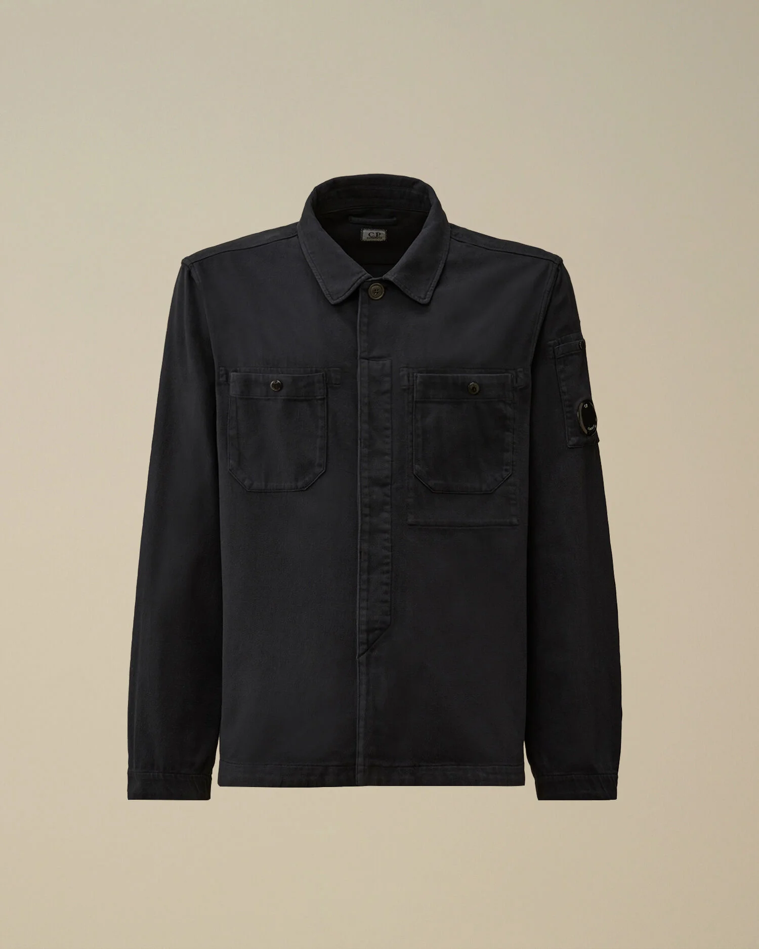 Armored Stretch Satin Lens Button Overshirt - 1