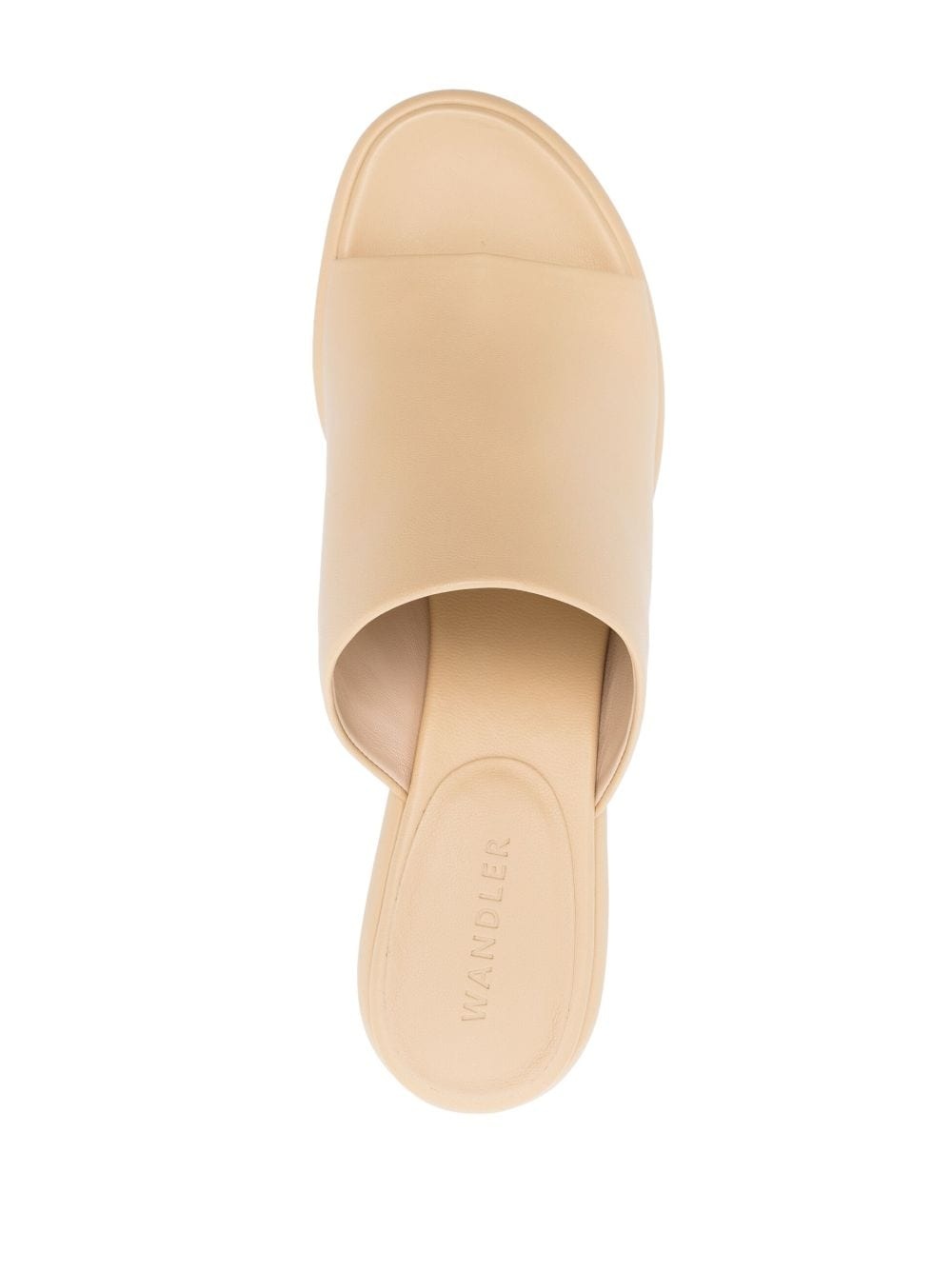 80mm leather slip-on sandals - 4