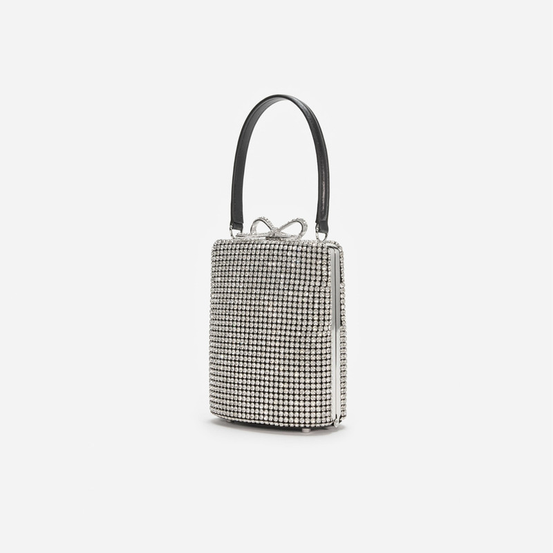 self-portrait Silver Crystal Fishnet Bag outlook