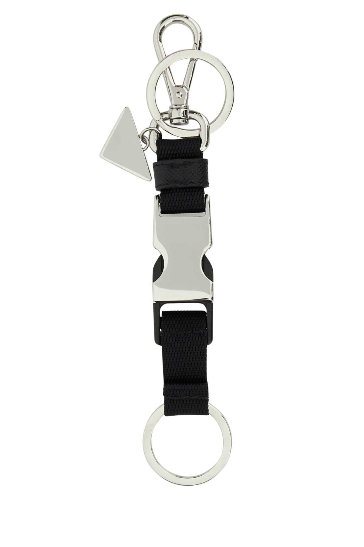 Prada Men Black Fabric Keyring - 2