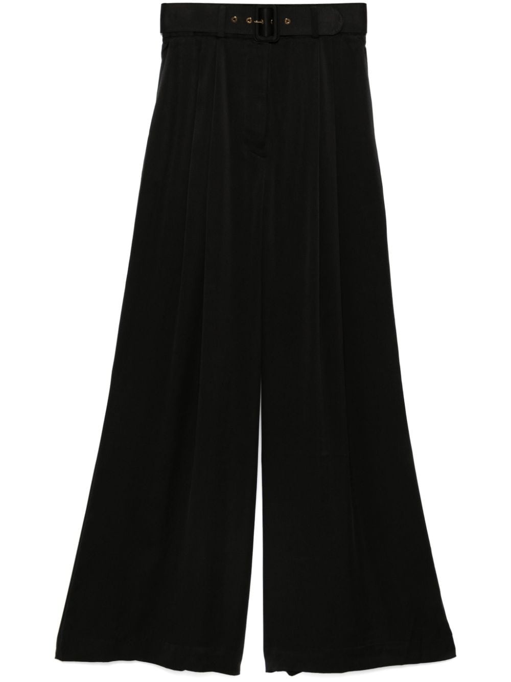 Silk wide-leg trousers - 1