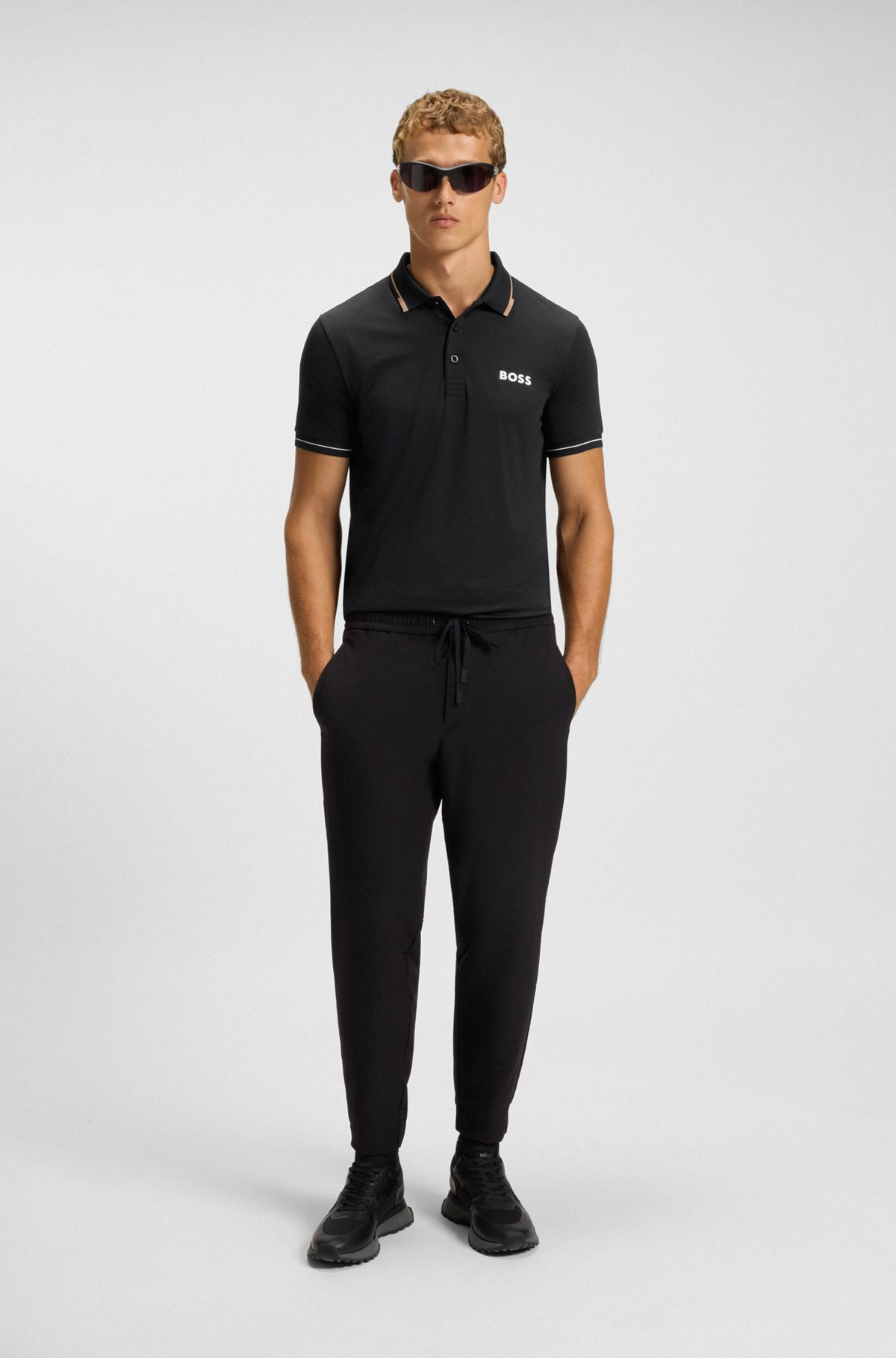 SLIM-FIT POLO SHIRT WITH CONTRAST LOGOS - 4