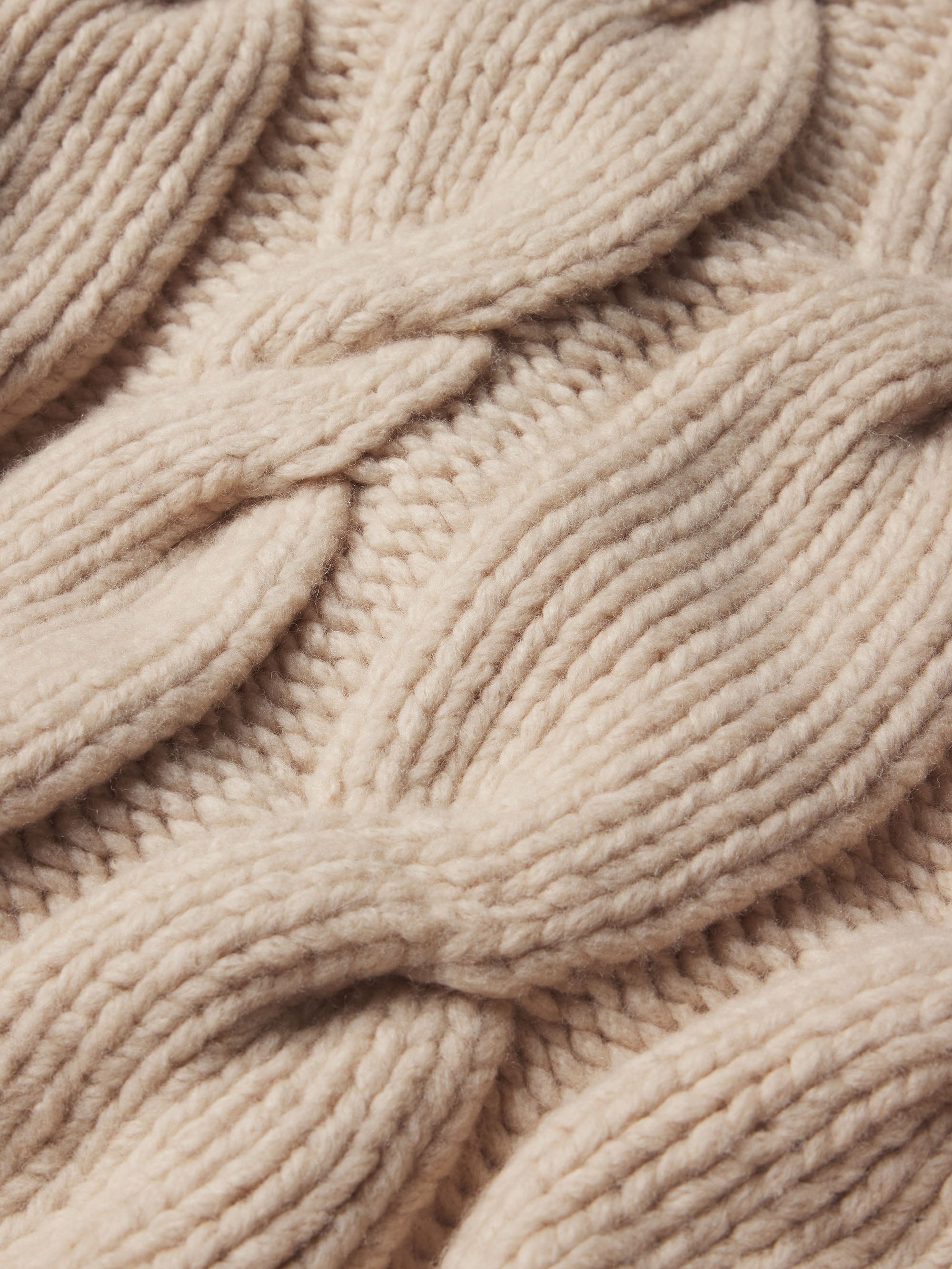Chunky Cable Sweater in Natural - 4