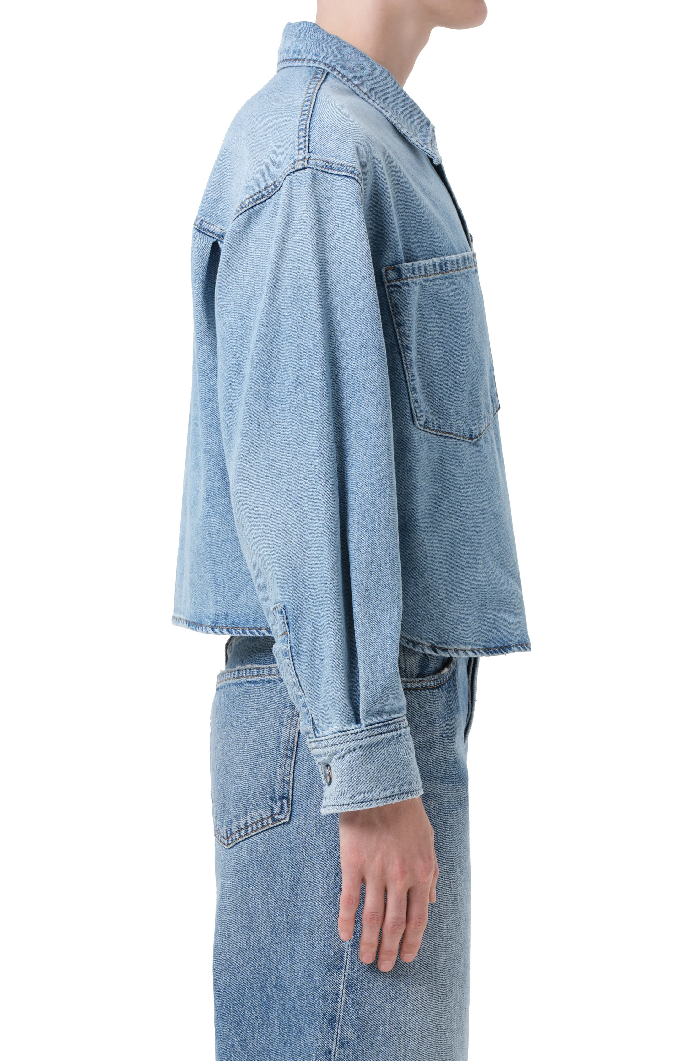 AGOLDE Juna Denim Button-Up Shirt in Interval at Nordstrom - 3