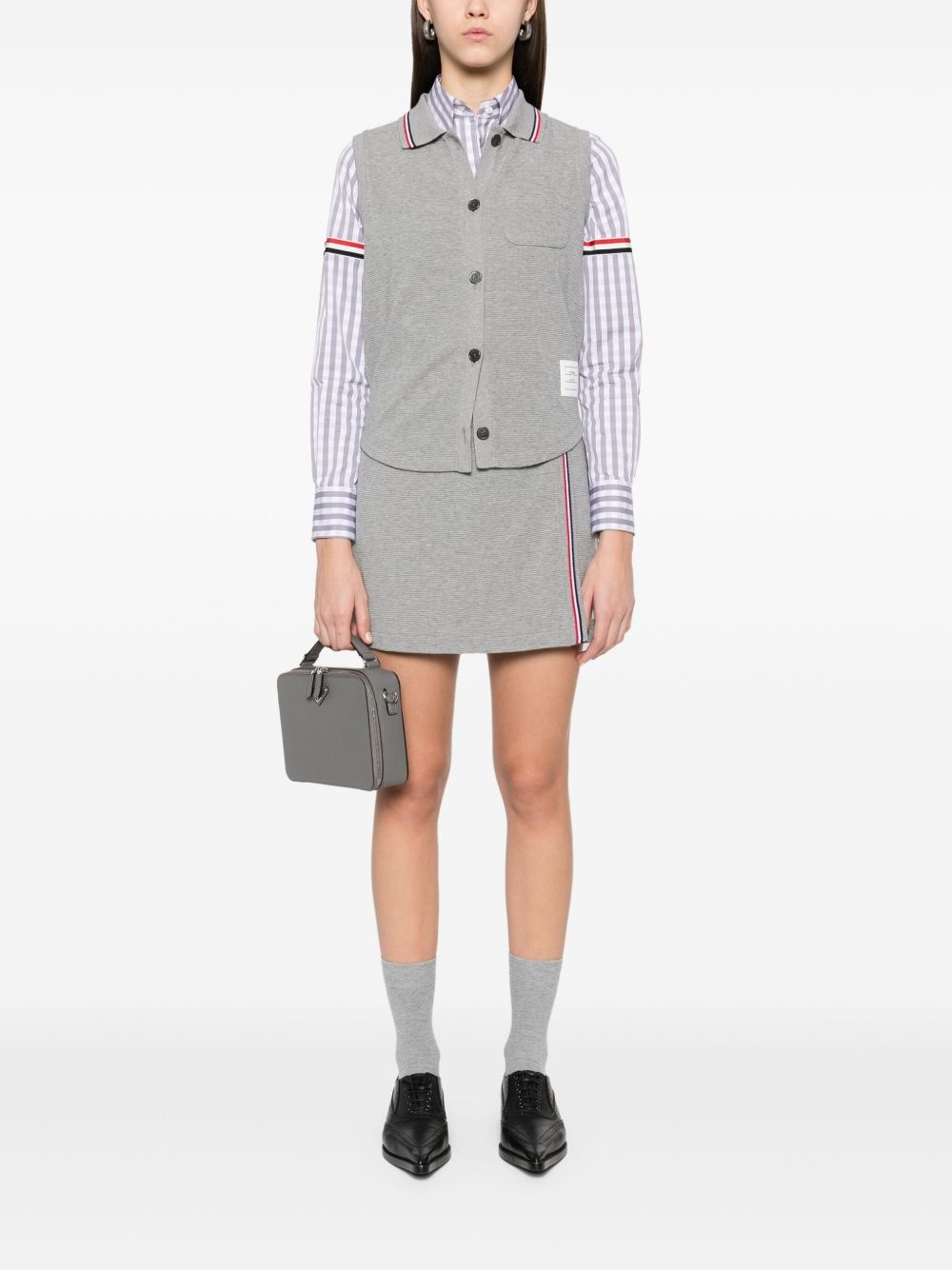 waffle cotton mini skirt - 2