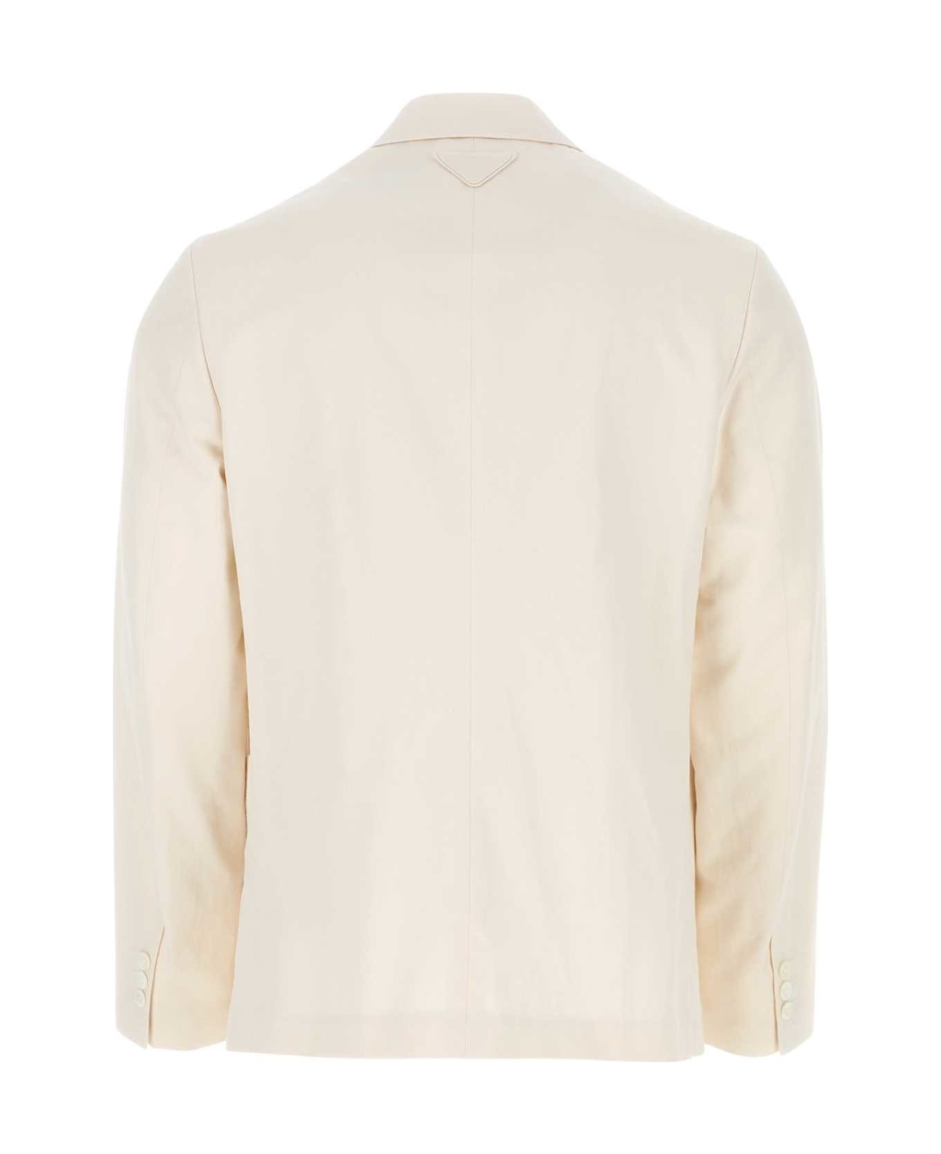 Ivory Cotton Blazer - 2