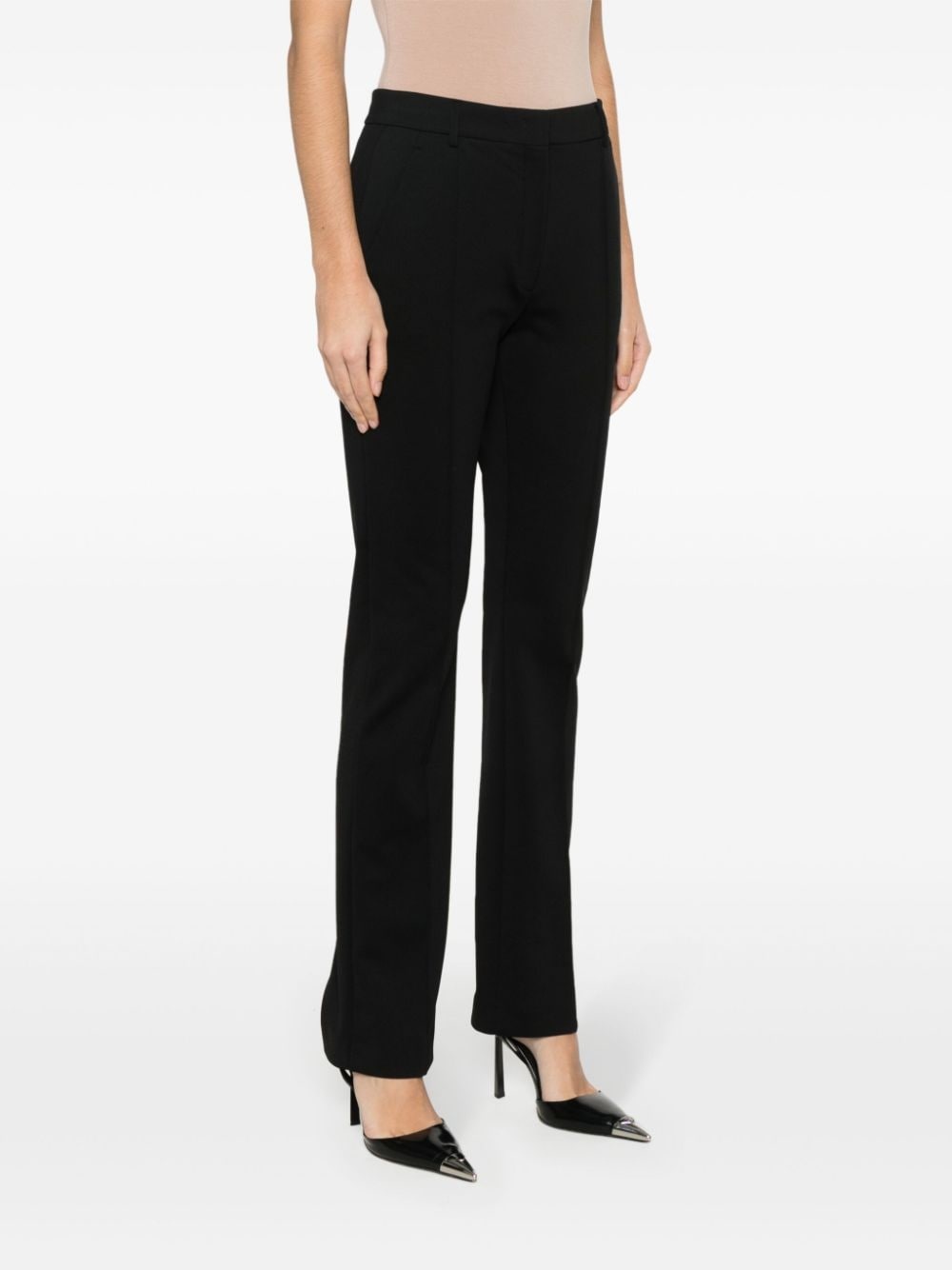 slim-fit jersey trousers - 3