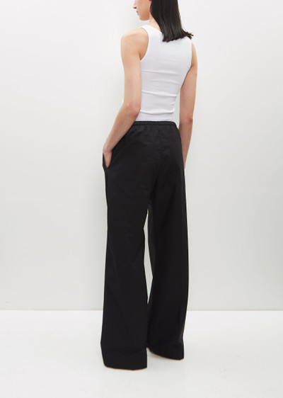 Totême Cotton Drawstring Trousers — Black outlook