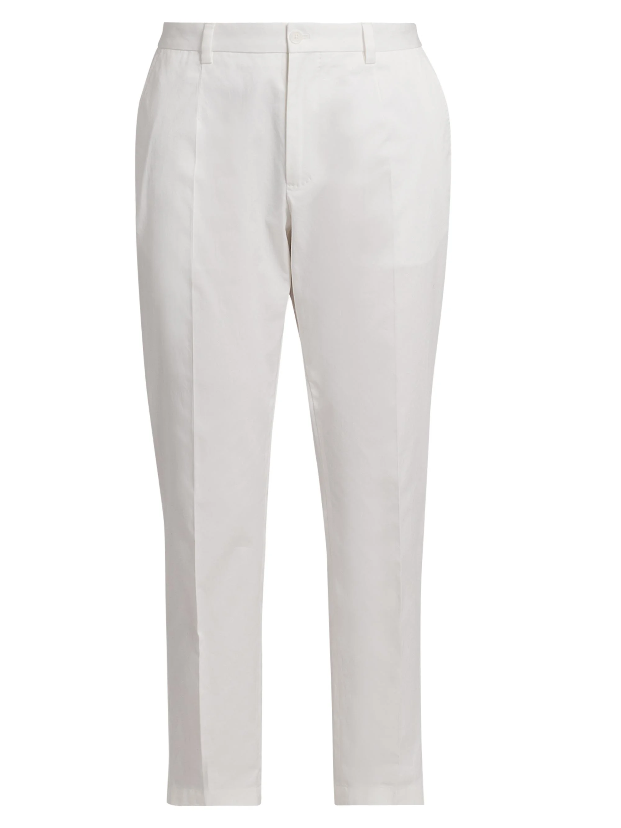 Men's Stretch Cotton Gabardine Trousers - Bianco - 1