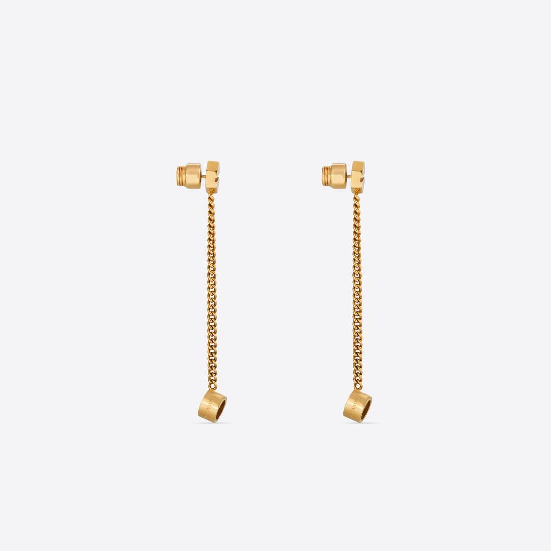 Screw Earrings in Gold - 3