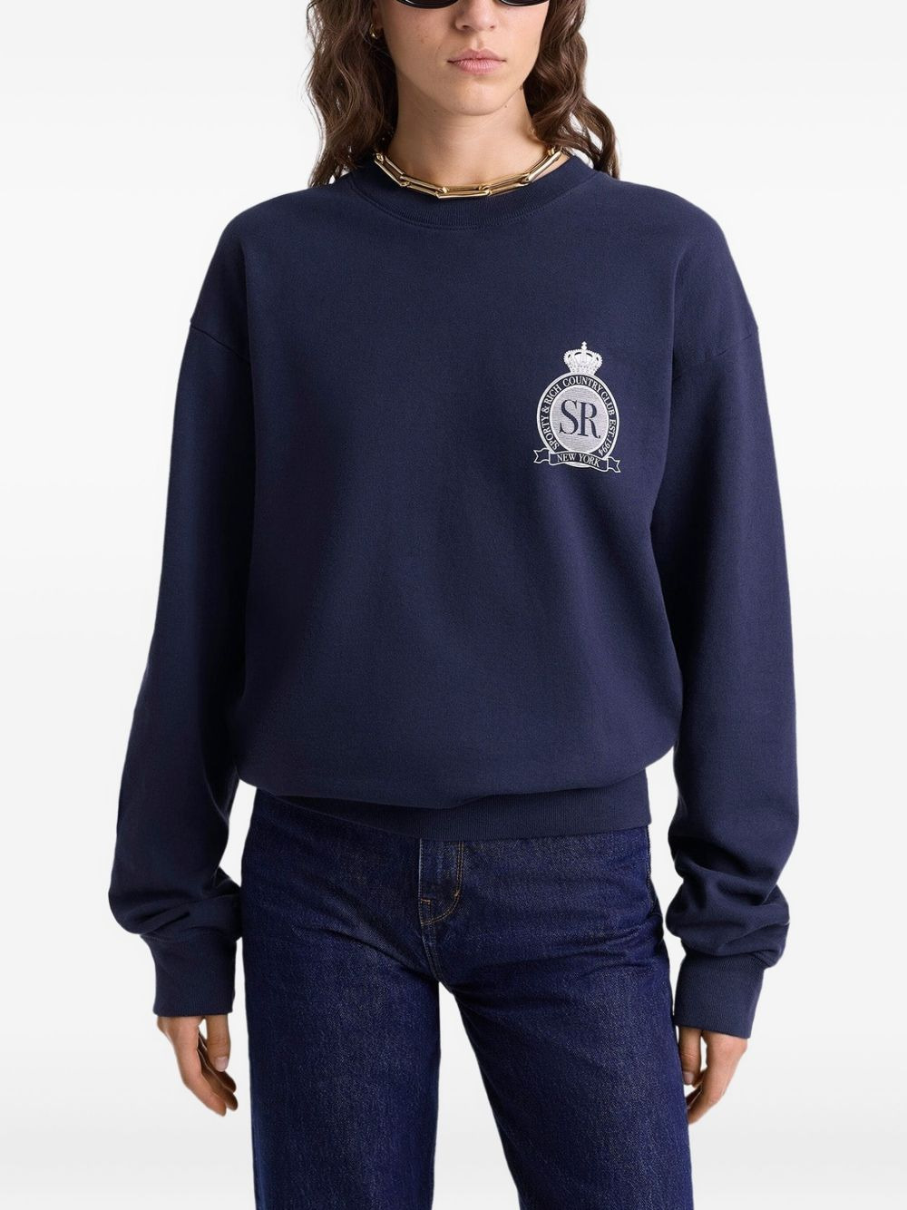 Royal Club crest-embroidered sweatshirt - 3
