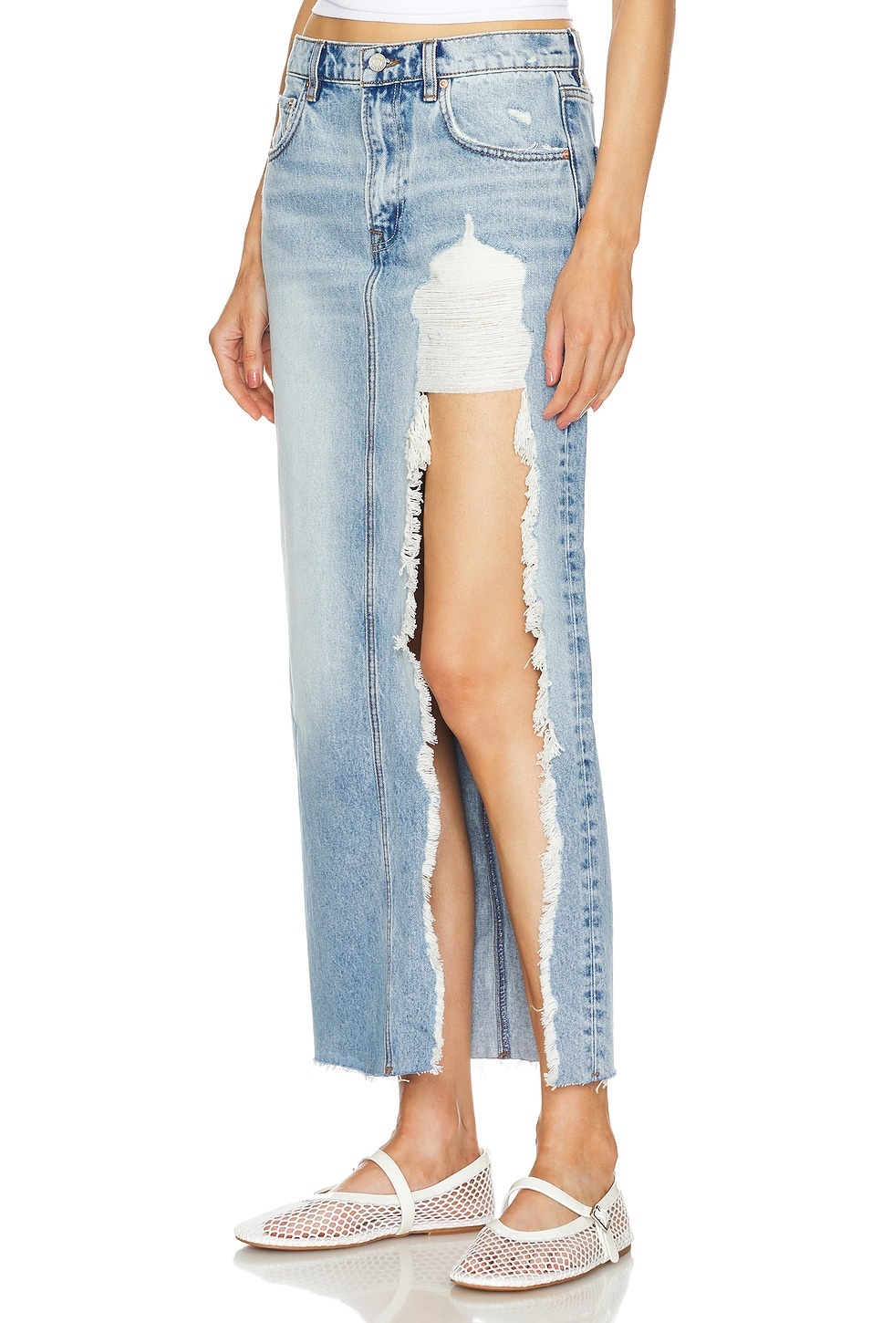 Blanca Maxi Skirt With High Slit - 3