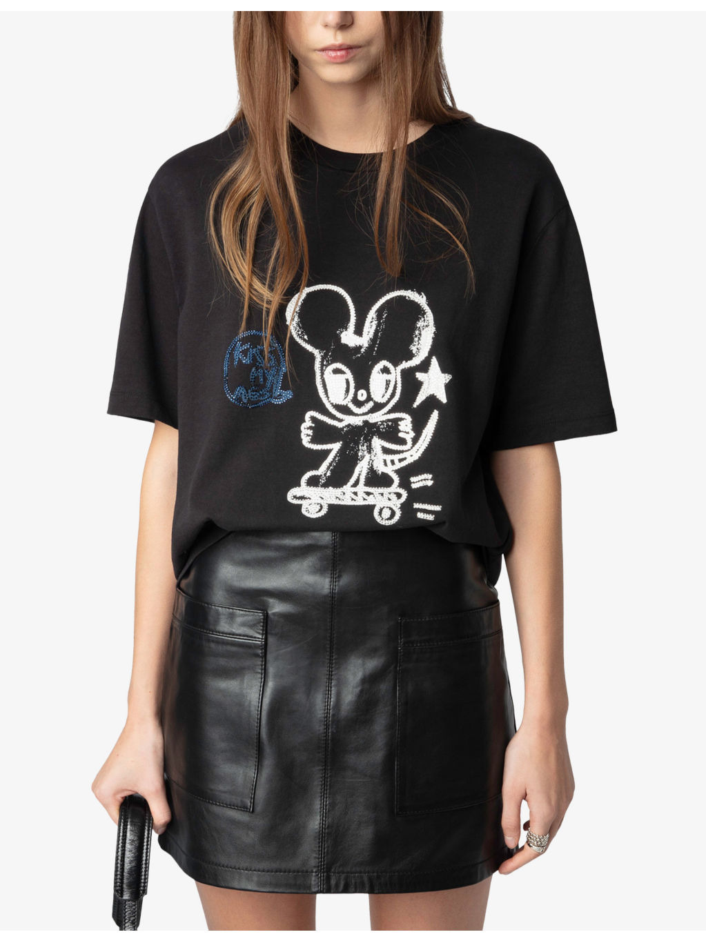 Edwin Mouse-Print Cotton T-Shirt - 3