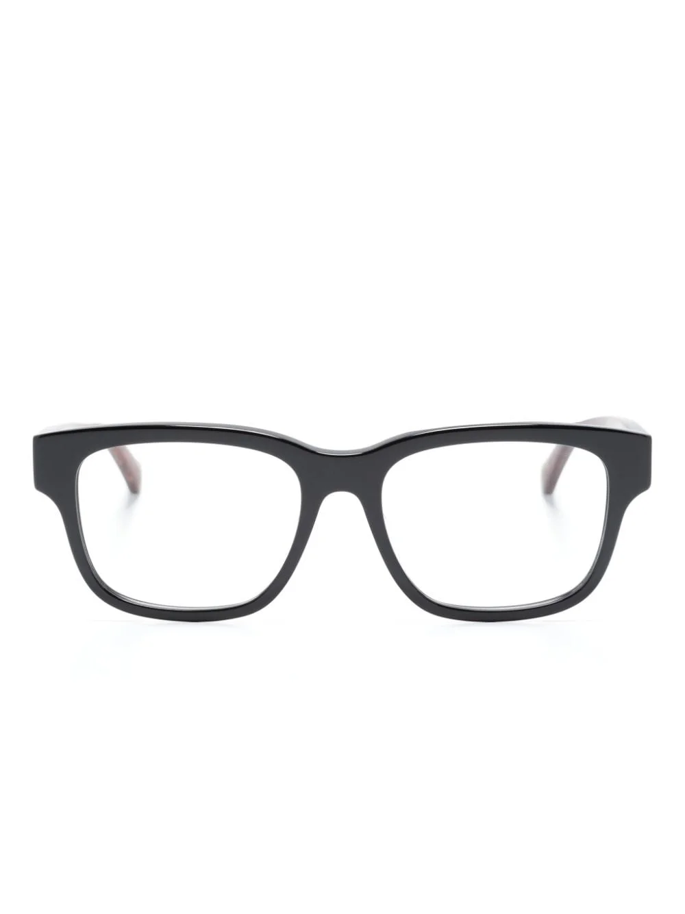 polished square-frame glasses - 1