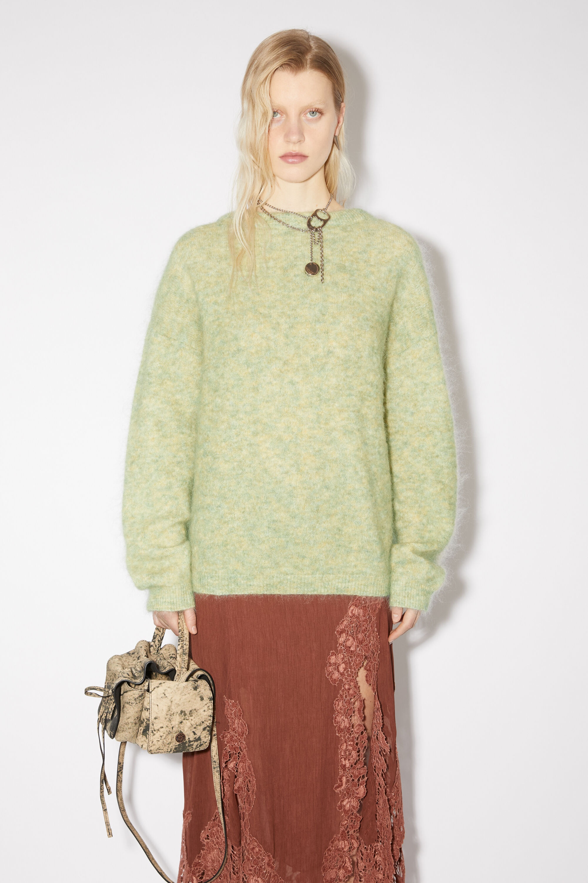 Wool mohair jumper - Pistachio Green - 2