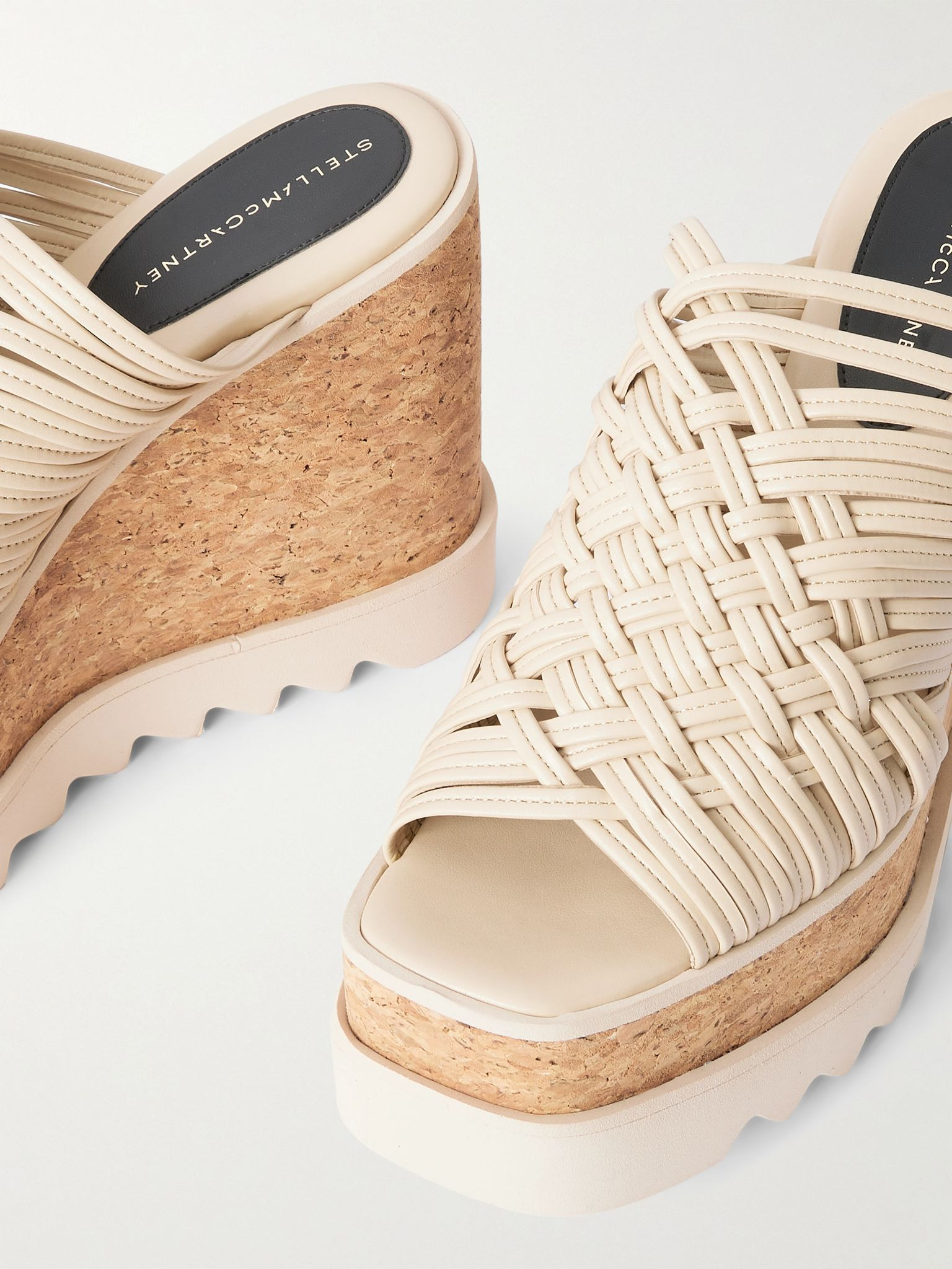Sneak-Elyse woven wedge mules Ecru - 4
