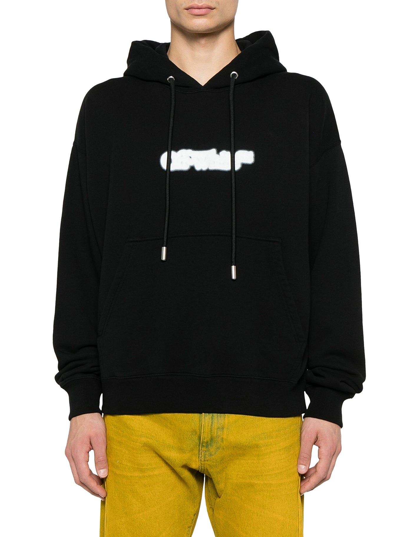 パーカー・フーディ Off-White (SPRAY ARROW SKATE HOODIE BLACK - WHITE) OFF-WHITE Paint Script Arrows Skate Hoodie Black/White Men's