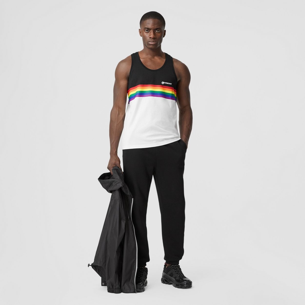 Rainbow Stripe Print Cotton Vest – Unisex - 5