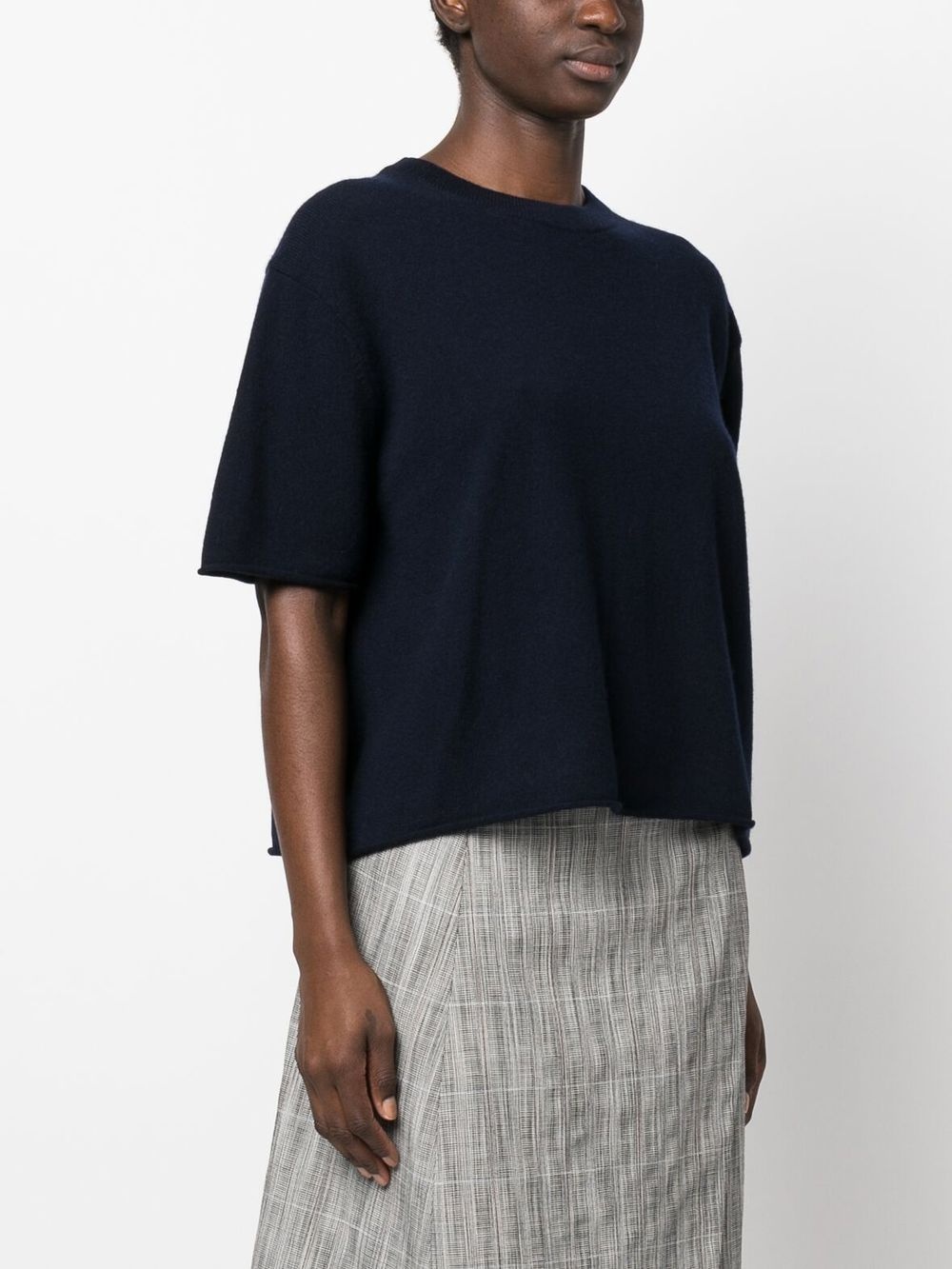 short-sleeved knitted top - 3