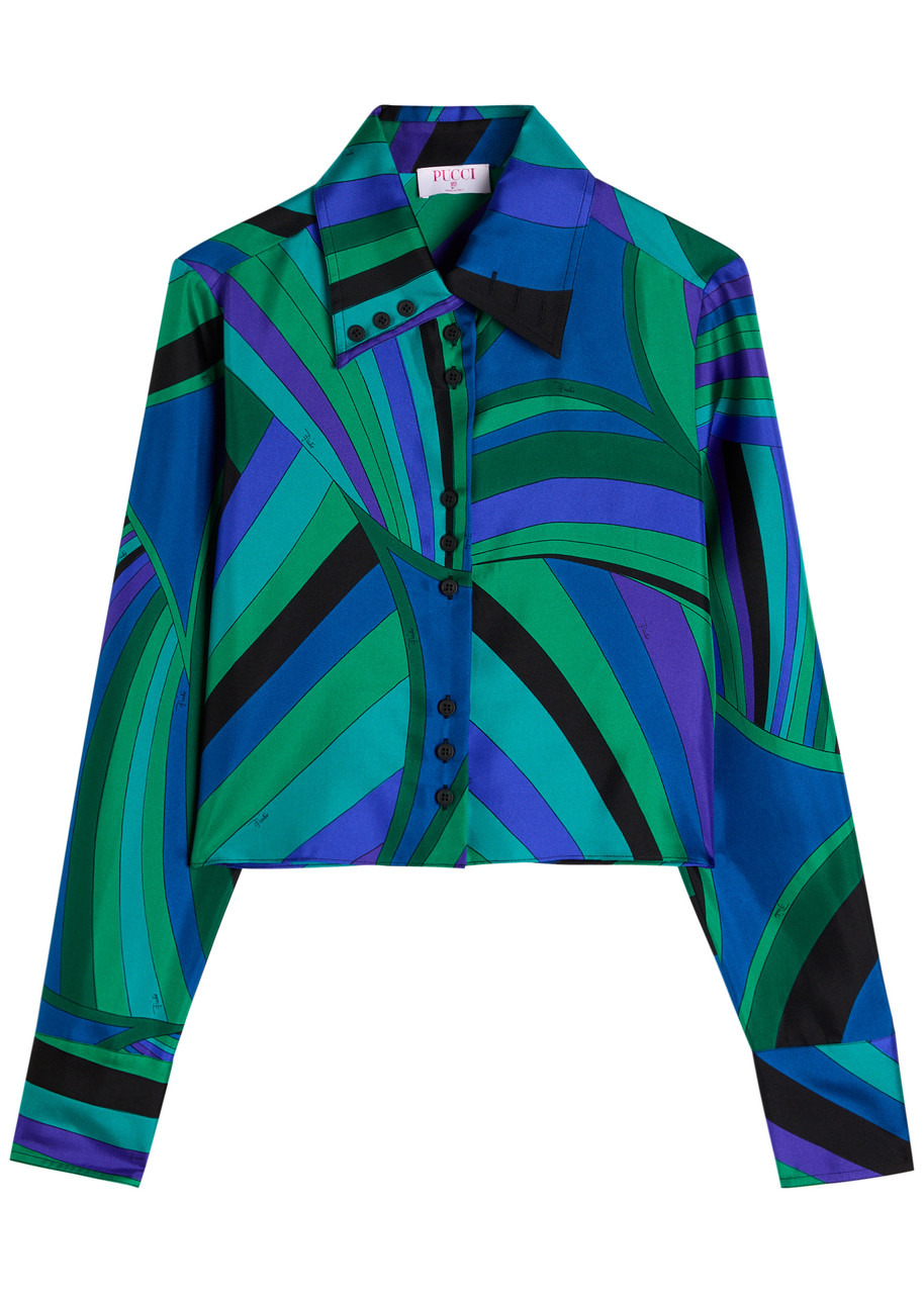 Pucci Iride Printed Silk-twill Shirt - 1